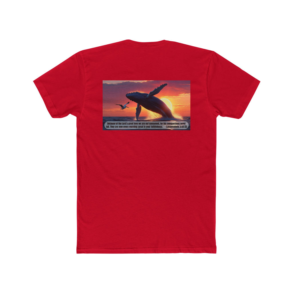 Living Anchored Whale Tee – Lamentations 3:22-23 (17 Color Options)