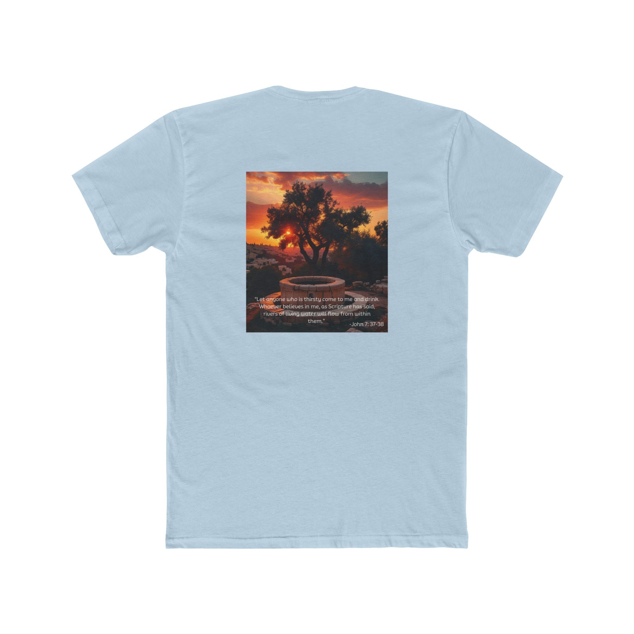 Living Anchored – Well & Living Water Scripture Tee (Unisex Cotton Crew)