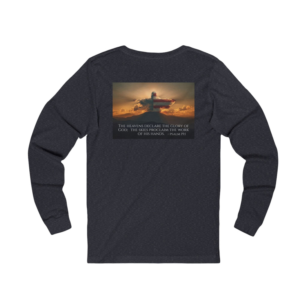 Inspirational Jersey Long Sleeve Tee – Psalm 19:1