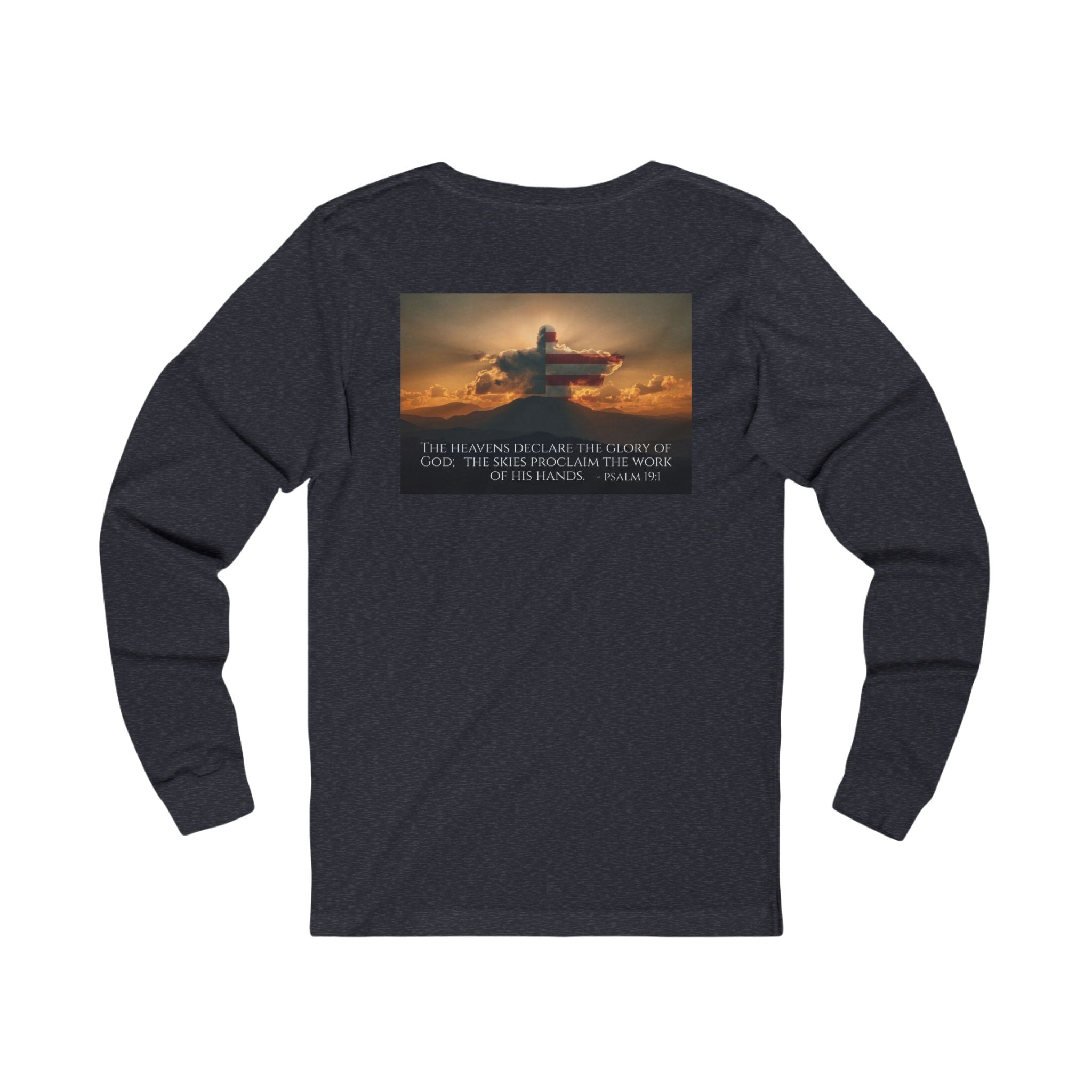 Inspirational Jersey Long Sleeve Tee – Psalm 19:1