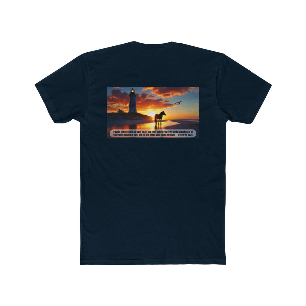 Living Anchored | Horse & Lighthouse Tee (Proverbs 3:5-6)