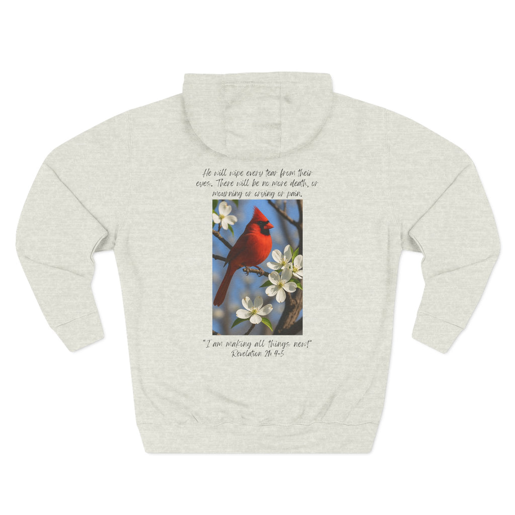 Living Anchored Cozy Flannel Hoodie – Cardinal & Scripture Design