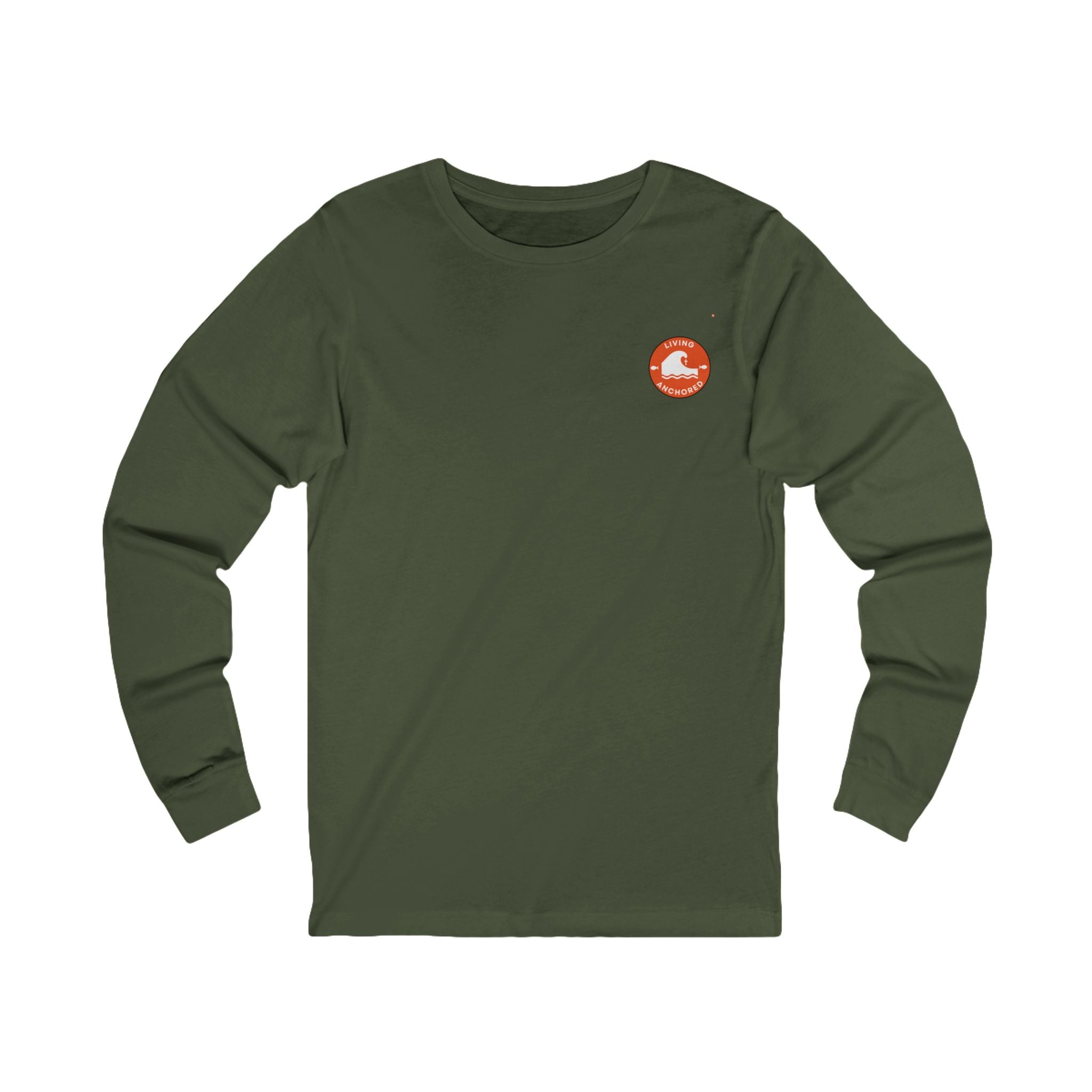 Living Anchored Jersey Long Sleeve Tee – Well at Sunset (John 7:37-38)