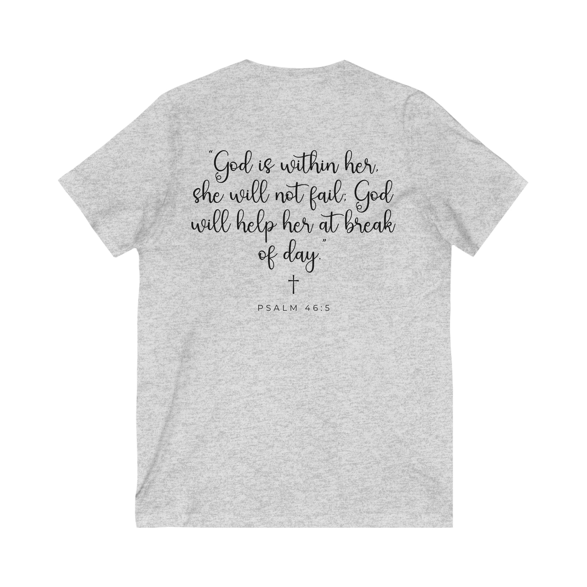 Living Anchored | V-Neck Tee with Psalm 46:5