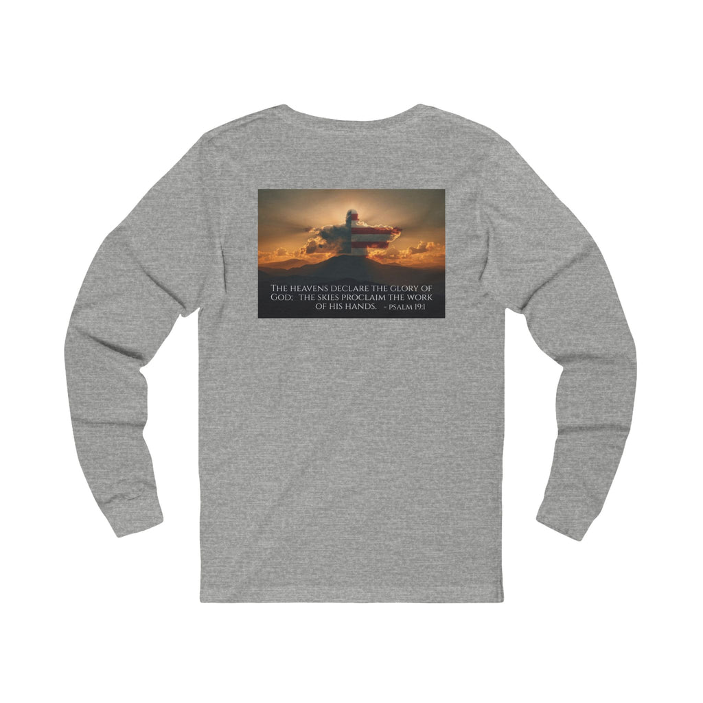 Inspirational Jersey Long Sleeve Tee – Psalm 19:1