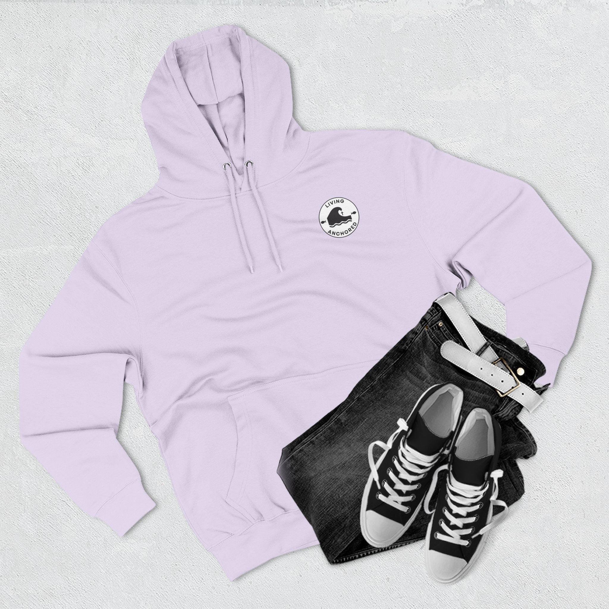 Living Anchored – Well & Living Water Scripture Fleece Hoodie