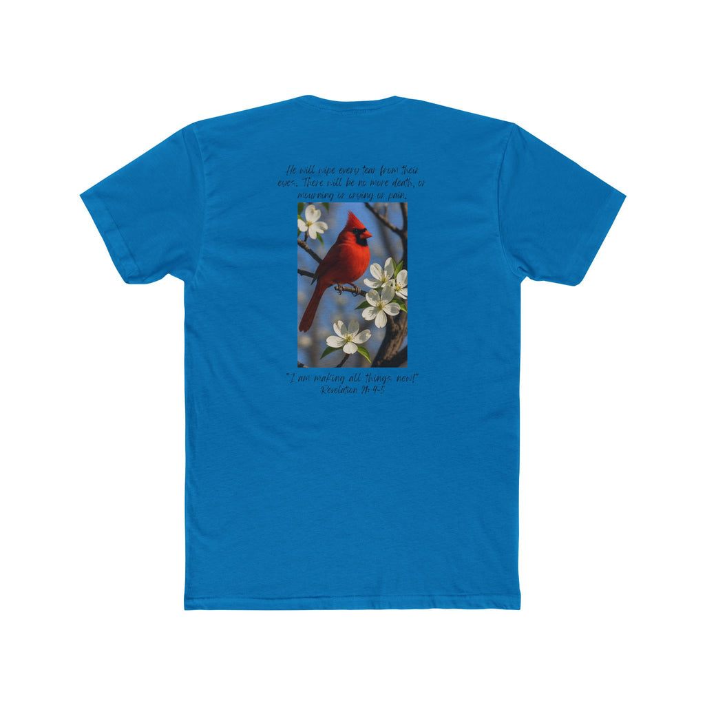 Cotton Crew Tee – Cardinal | Revelation 21:4–5