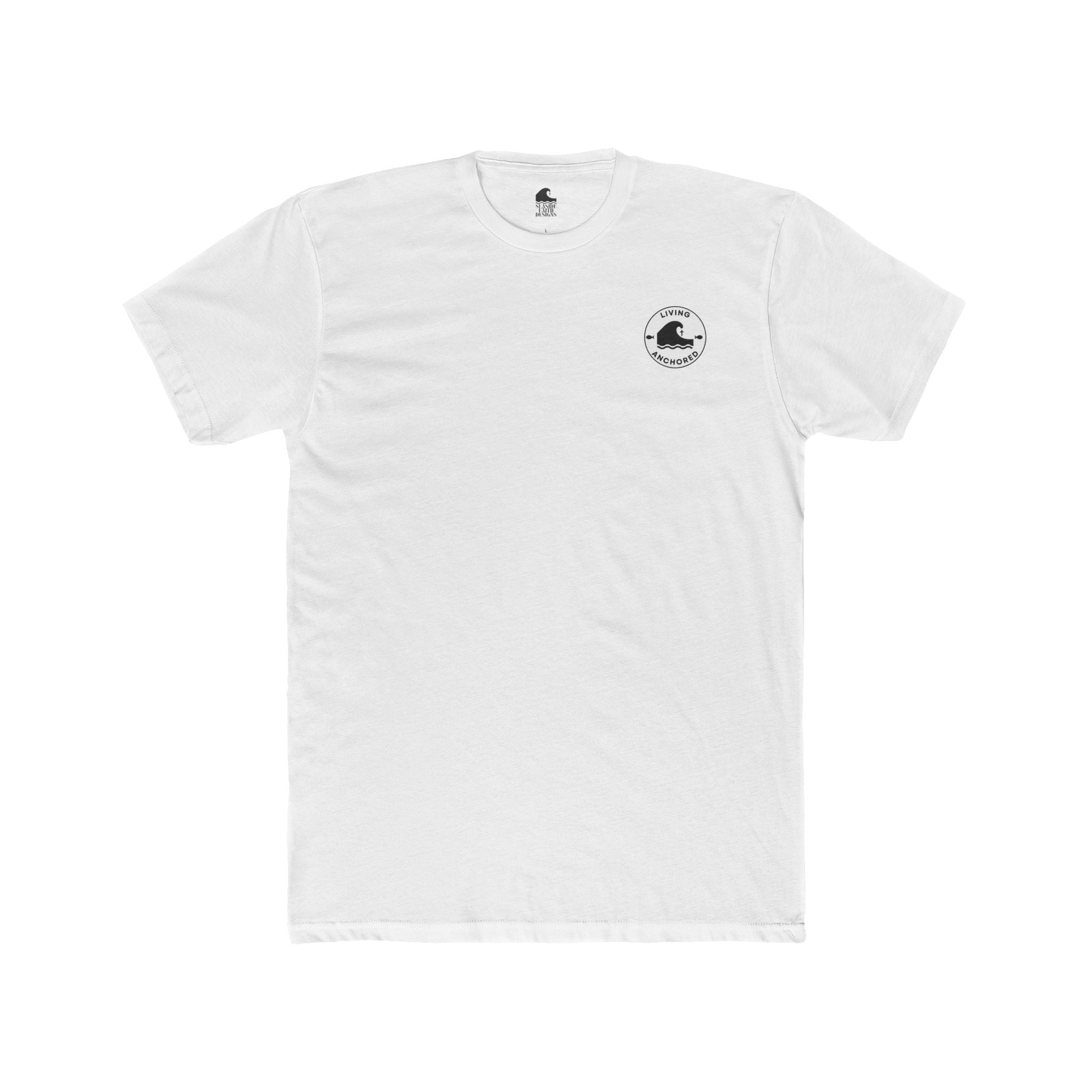 Cotton Crew Tee – Fishing at Sunset (Psalm 143:8)