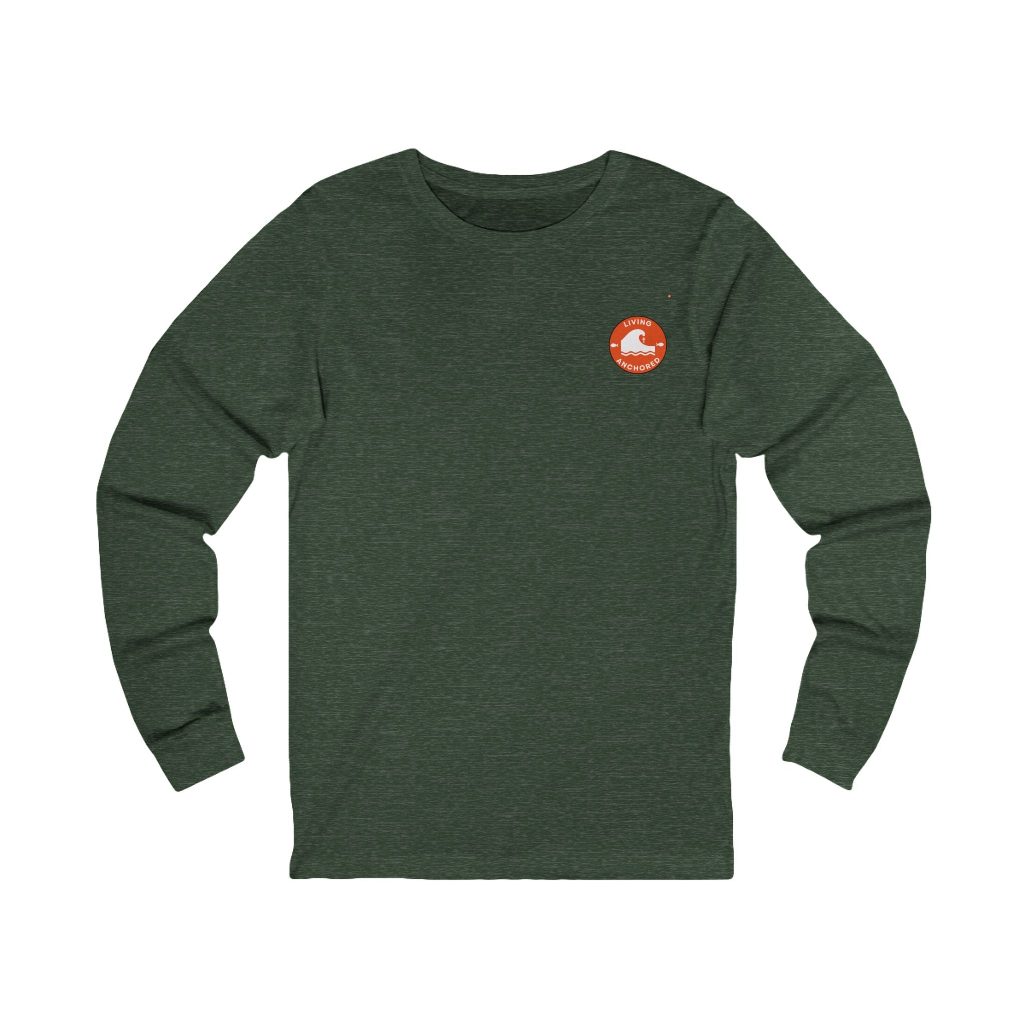 Living Anchored Jersey Long Sleeve Tee – Well at Sunset (John 7:37-38)