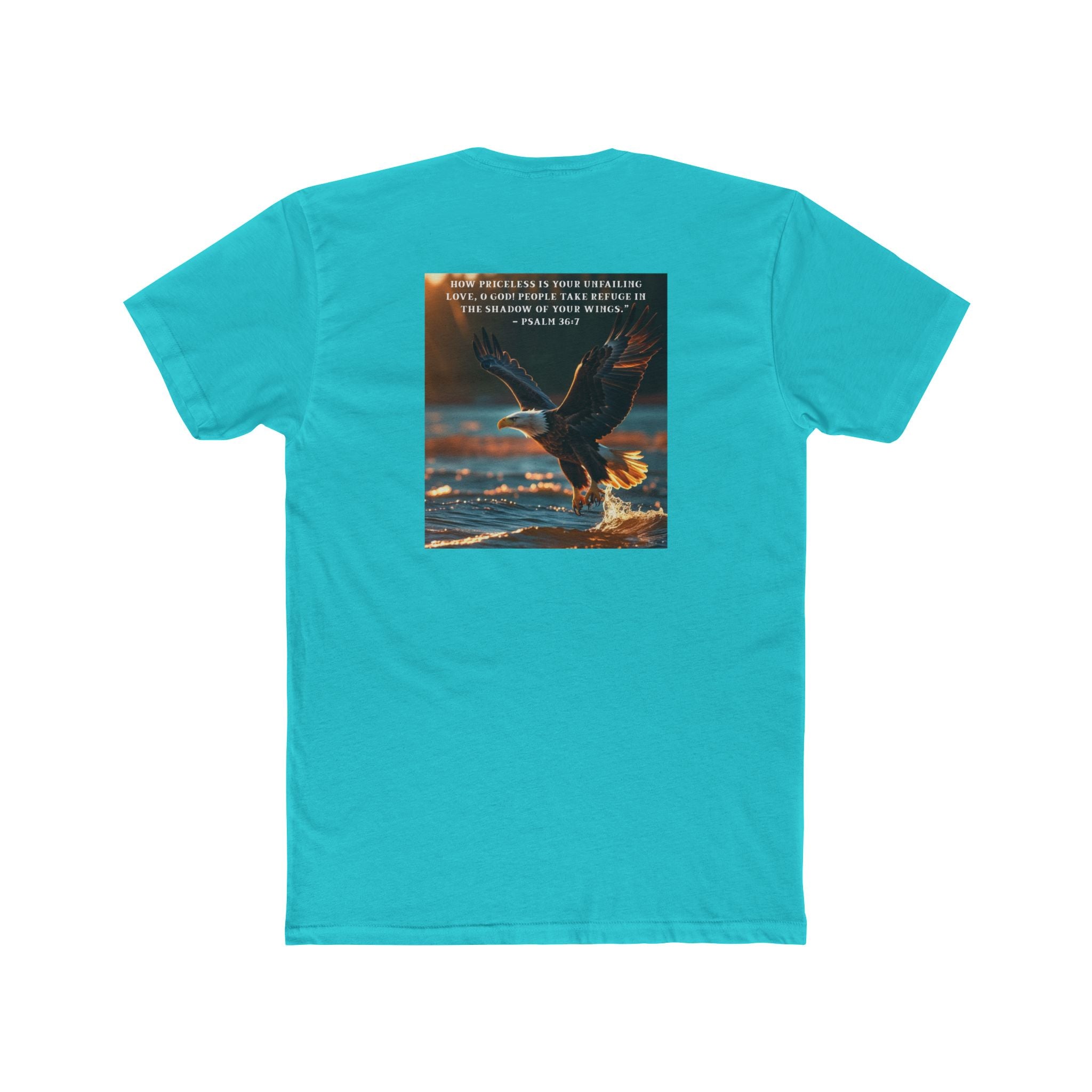Living Anchored – Eagle & Psalm 36:7 Cotton Crew Tee