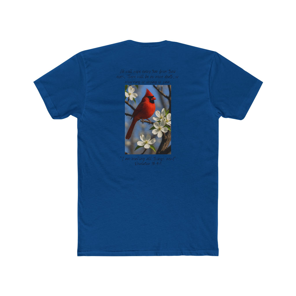 Cotton Crew Tee – Cardinal | Revelation 21:4–5
