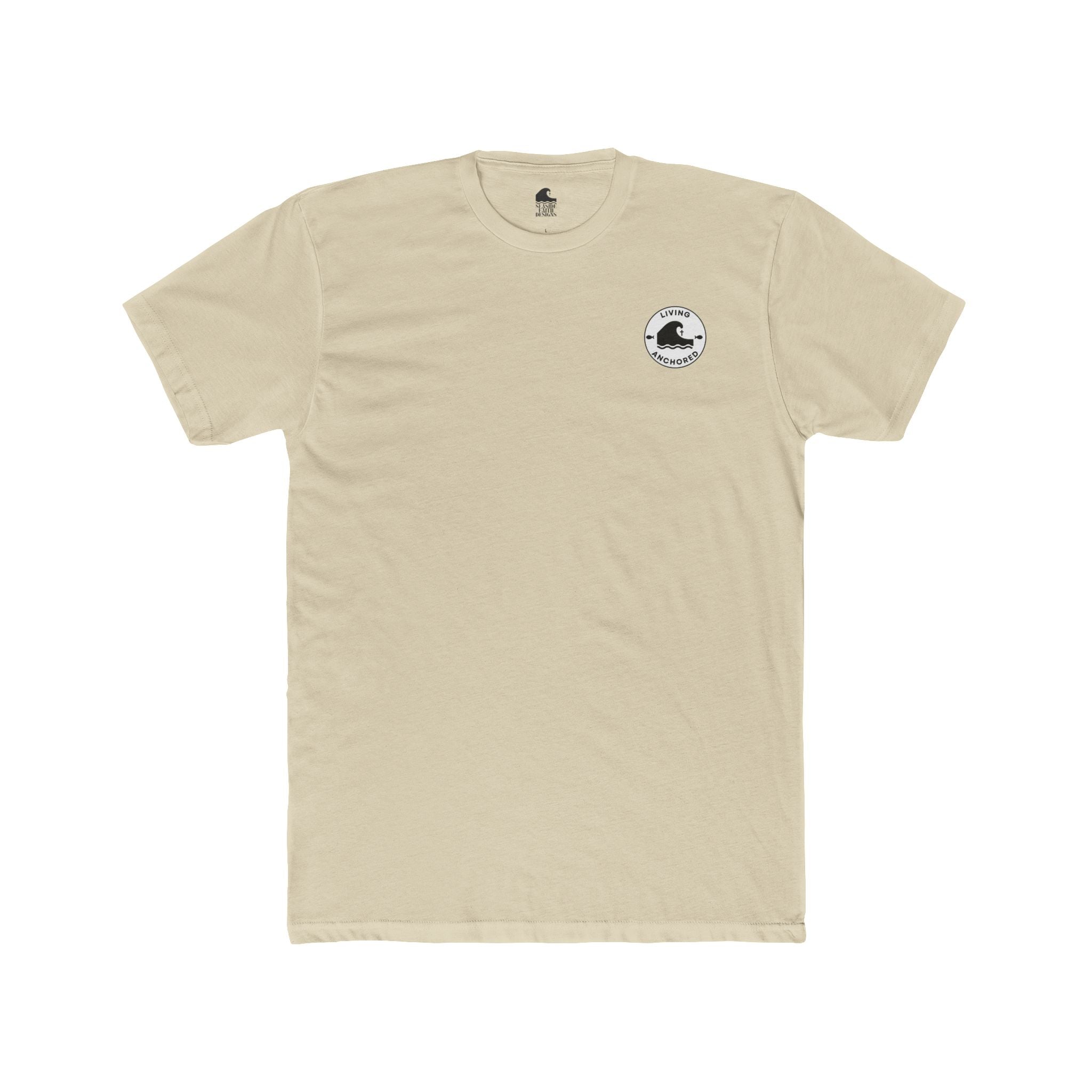 Cotton Crew Tee – Fishing at Sunset (Psalm 143:8)