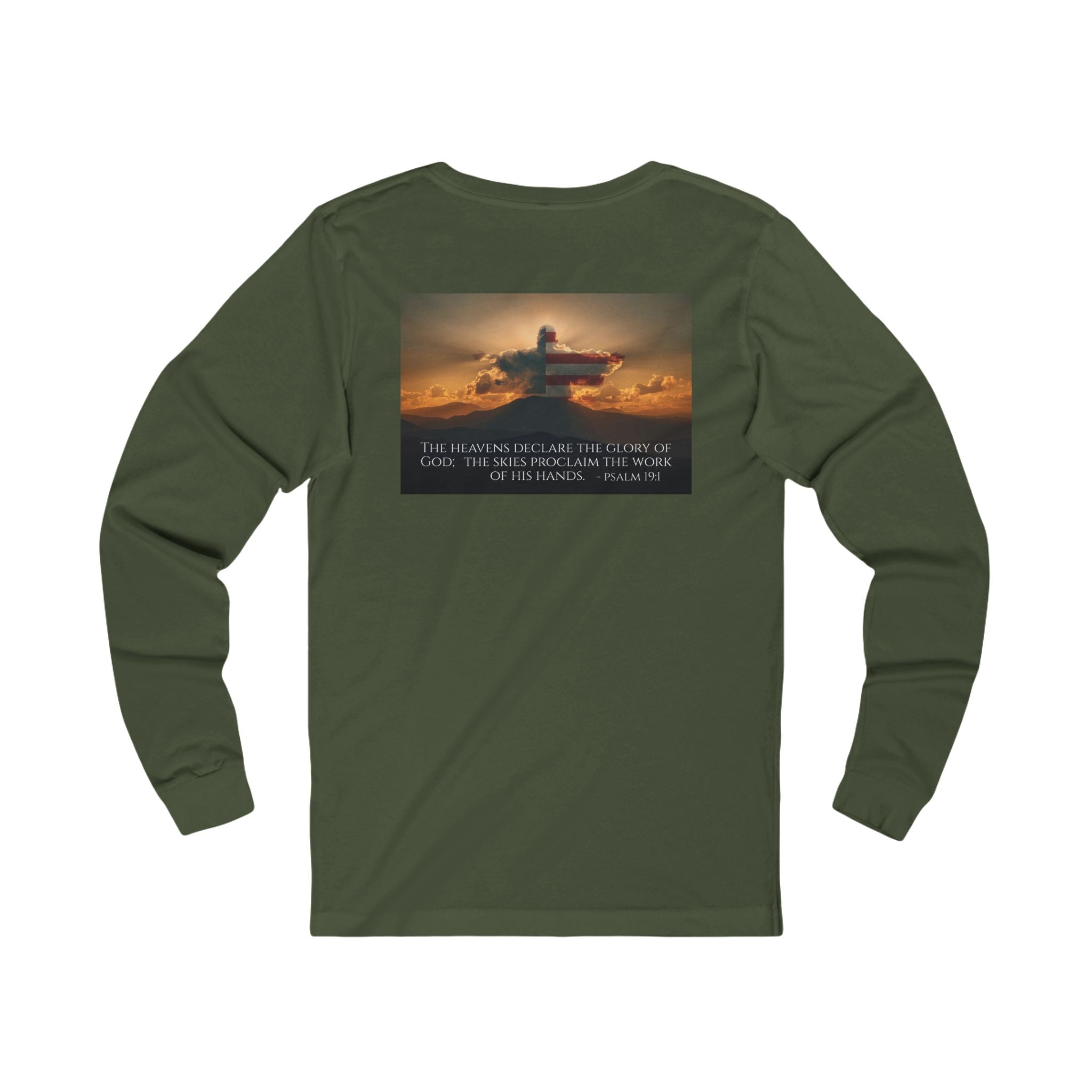 Inspirational Jersey Long Sleeve Tee – Psalm 19:1