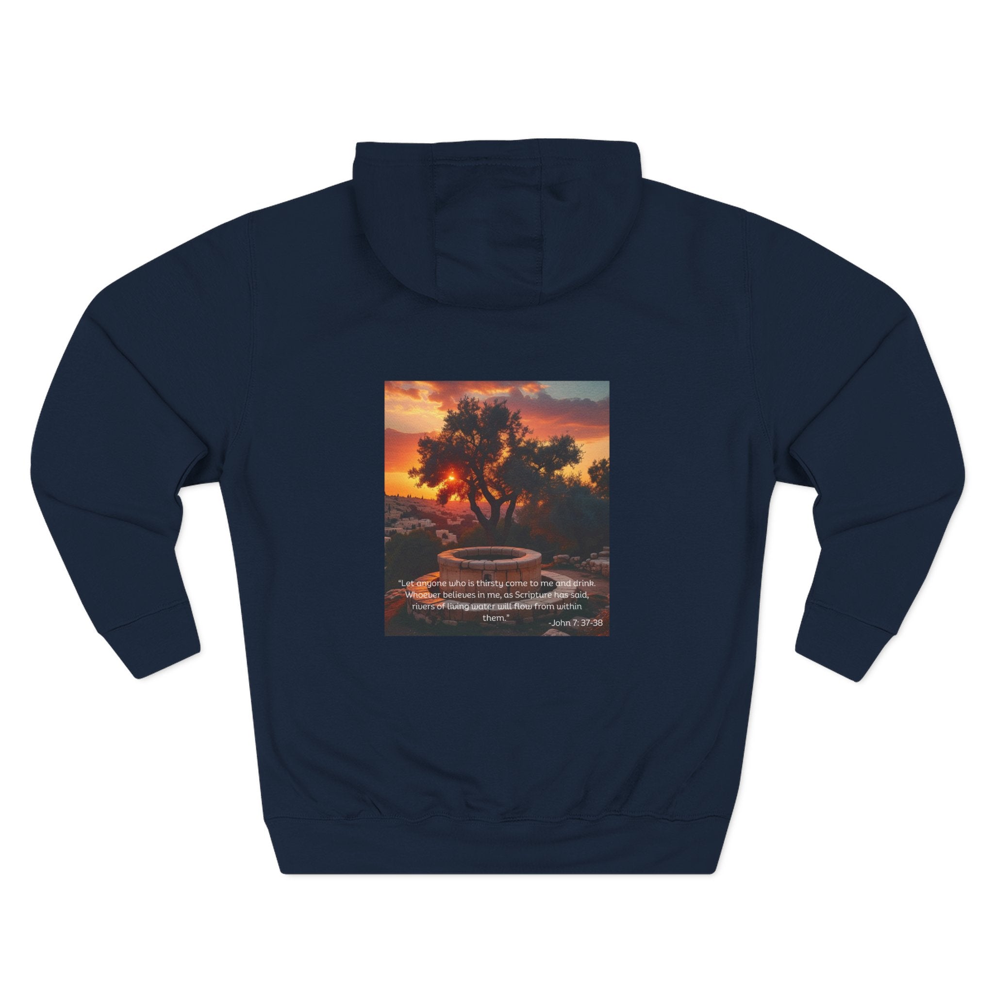 Living Anchored – Well & Living Water Scripture Fleece Hoodie