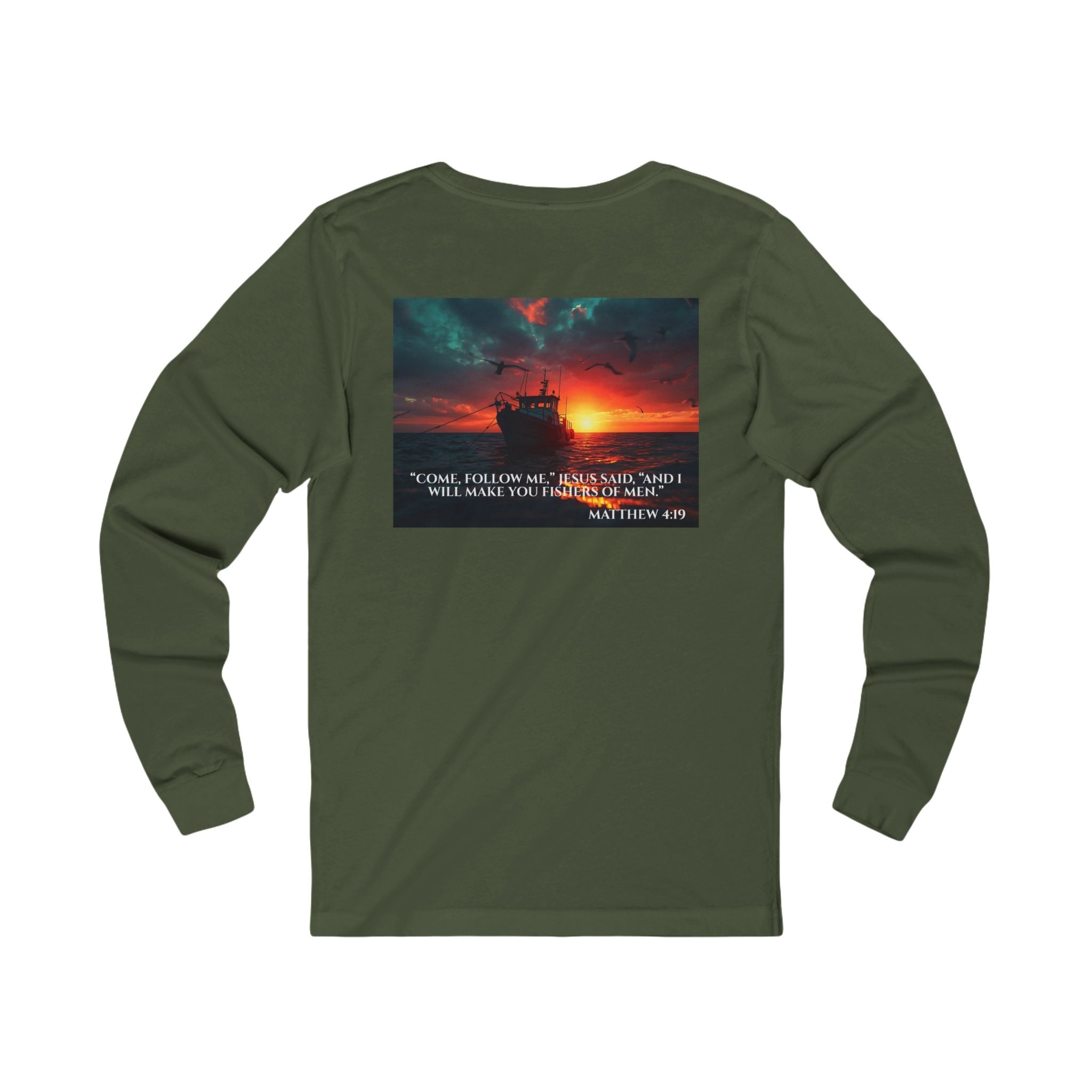Jersey Long Sleeve Tee – Fishers of Men | Matthew 4:19