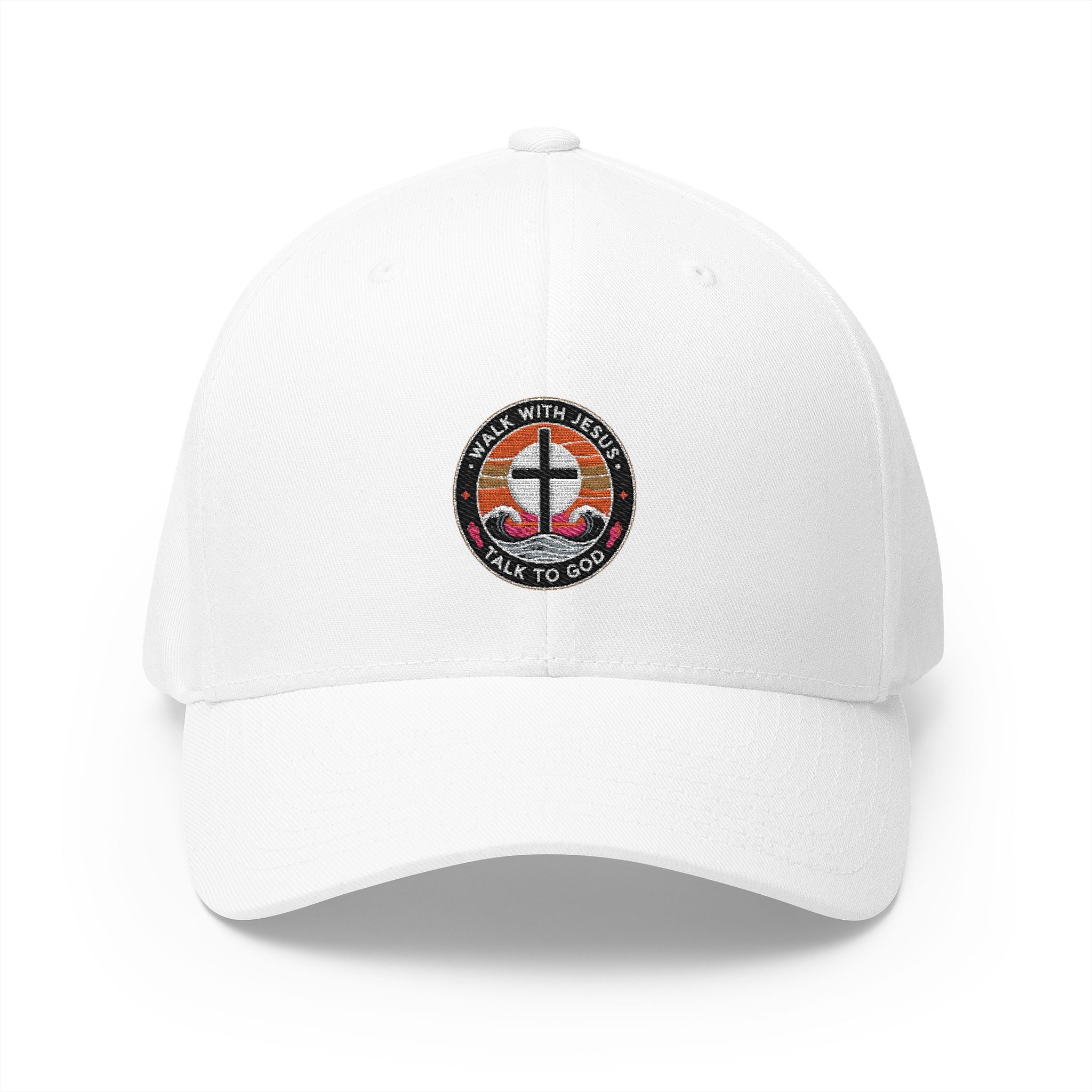 Walk With Jesus, Talk to God Embroidered Cap