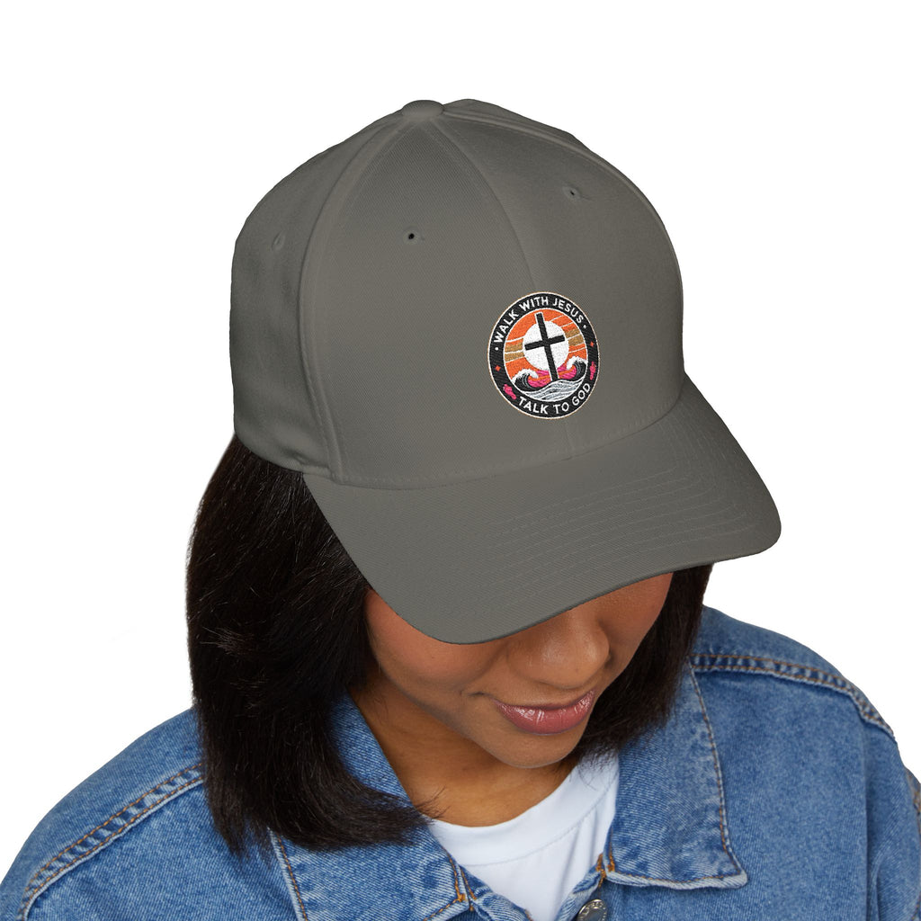 Walk With Jesus, Talk to God Embroidered Cap