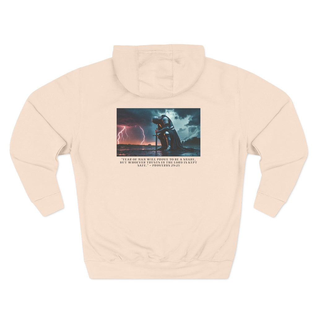 Faith Over Fear Fleece Hoodie – Proverbs 29:25 (Black Font)