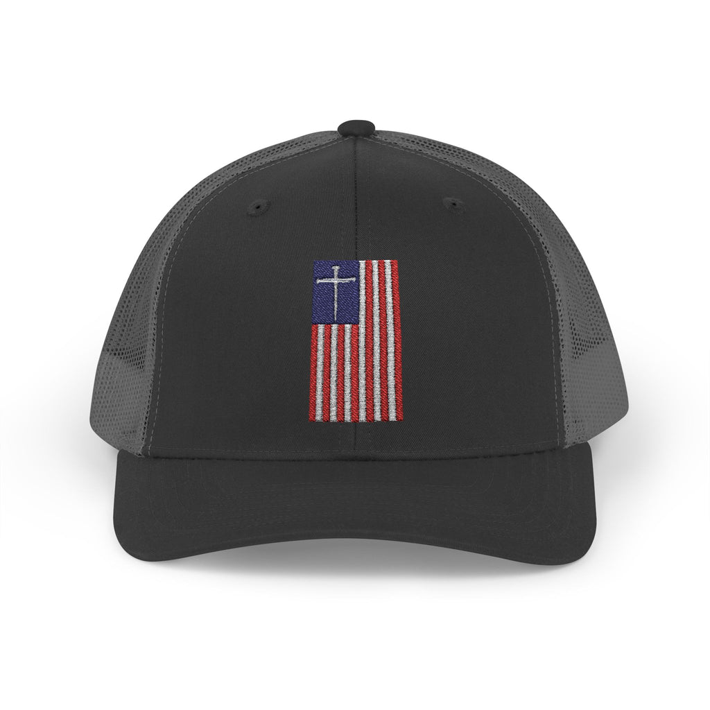 American Flag Cross – Snapback Trucker Cap (16 Colors)