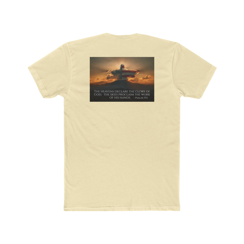 Inspirational Cotton Crew Tee – Psalm 19:1