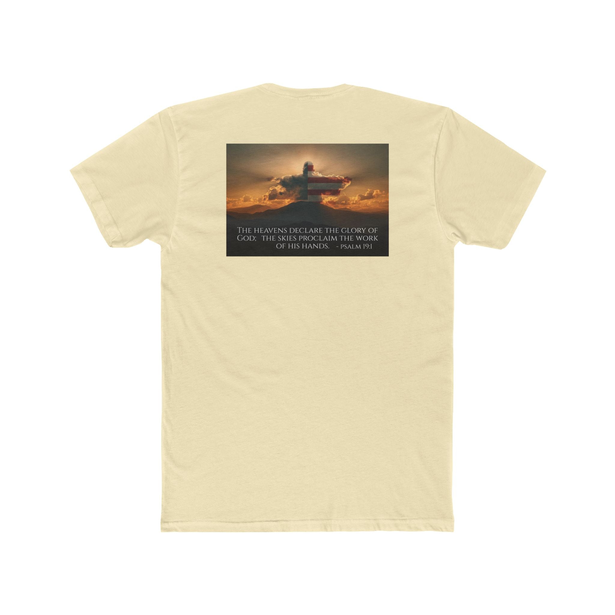 Inspirational Cotton Crew Tee – Psalm 19:1