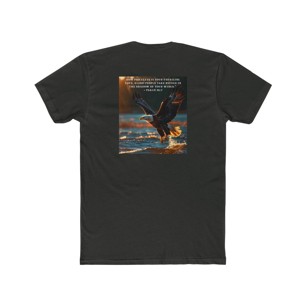 Living Anchored – Eagle & Psalm 36:7 Cotton Crew Tee