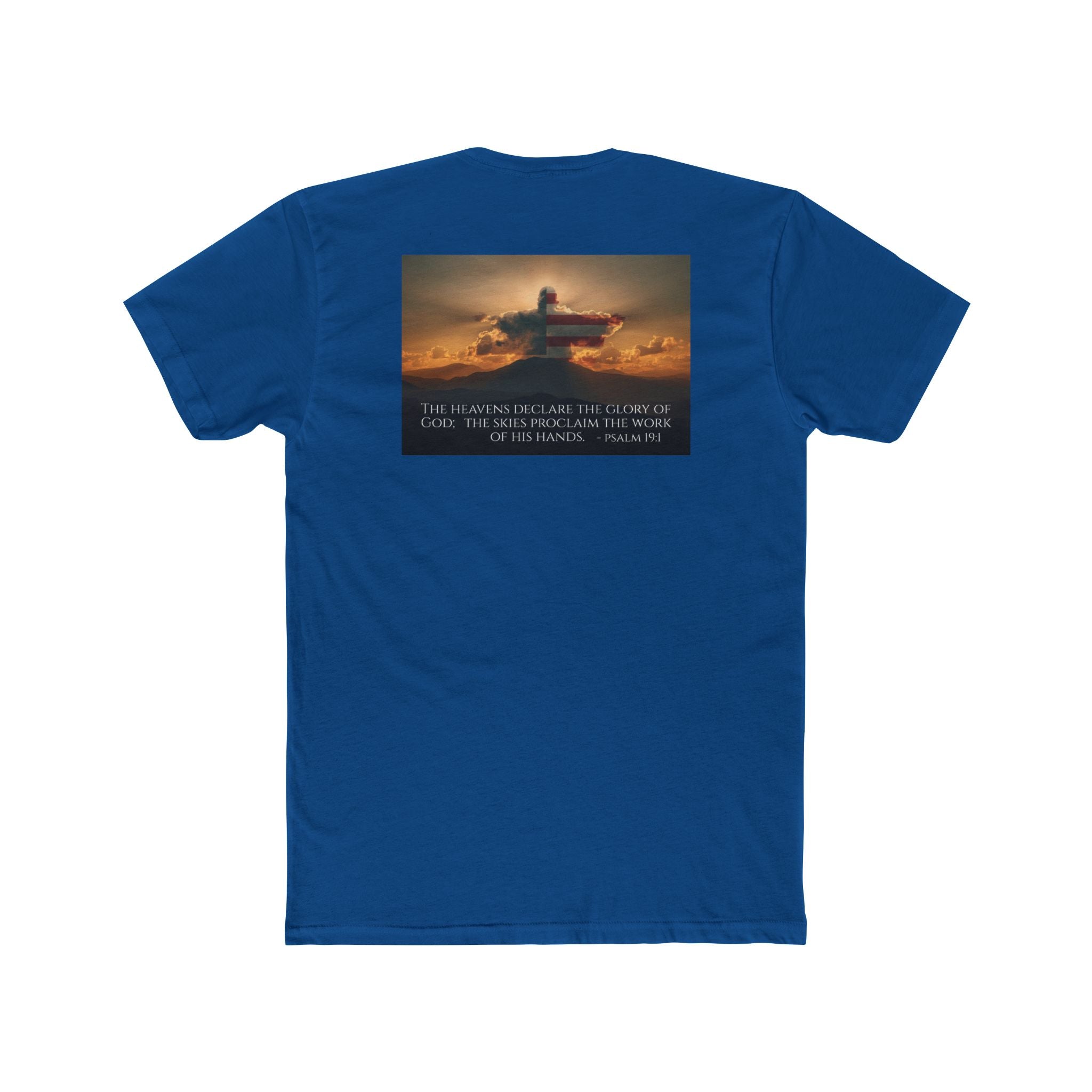 Inspirational Cotton Crew Tee – Psalm 19:1