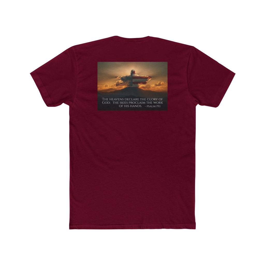 Inspirational Cotton Crew Tee – Psalm 19:1