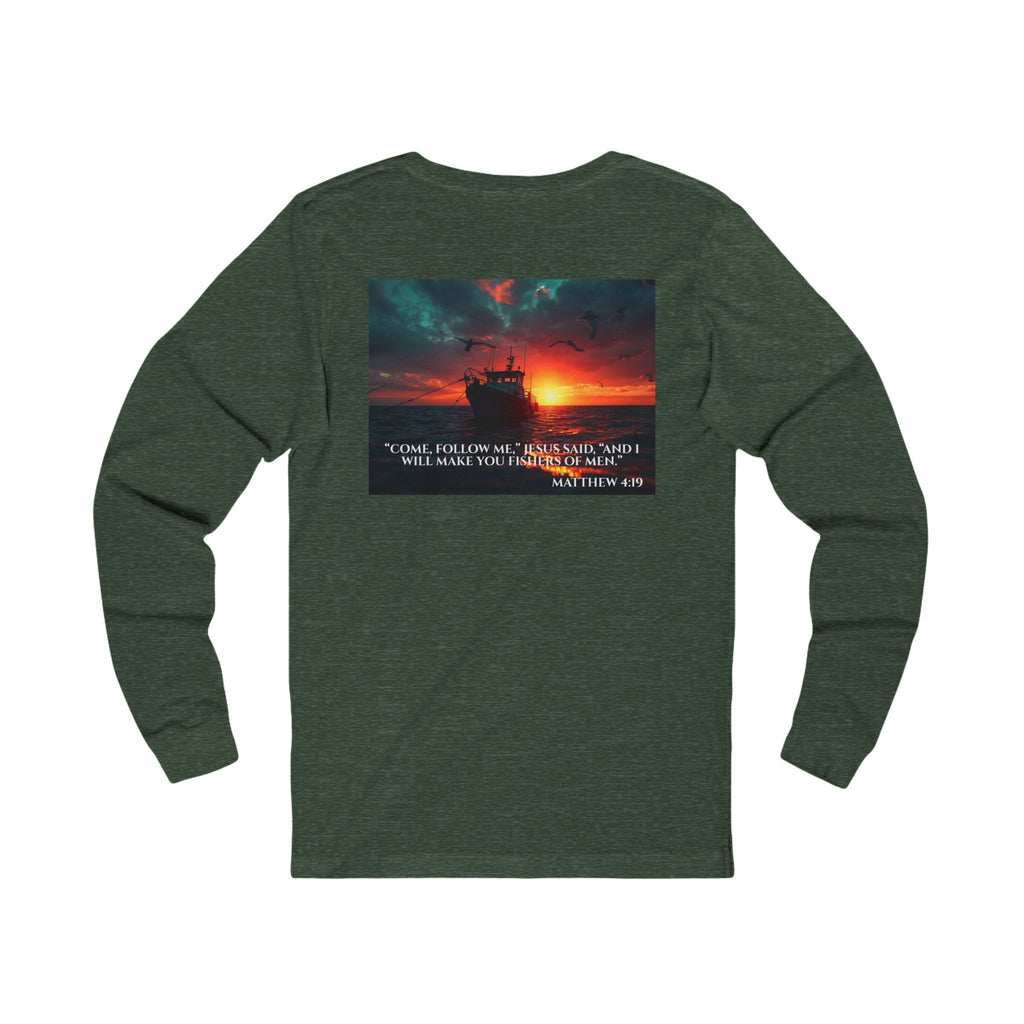 Jersey Long Sleeve Tee – Fishers of Men | Matthew 4:19
