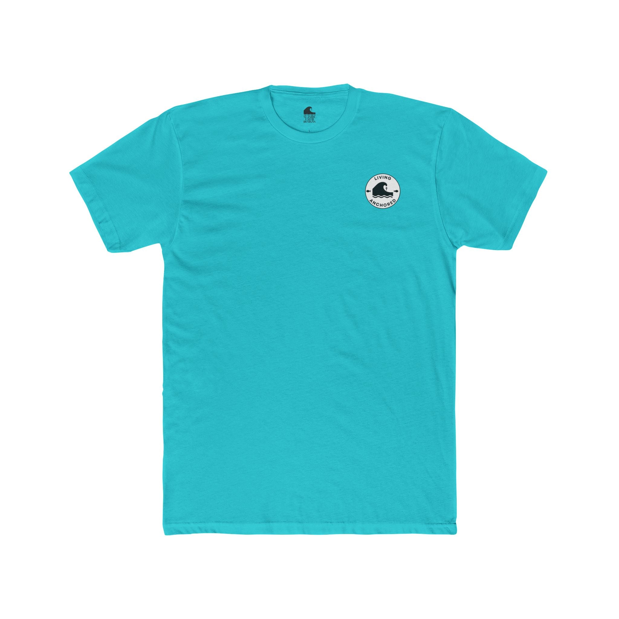 Cotton Crew Tee – Fishing at Sunset (Psalm 143:8)