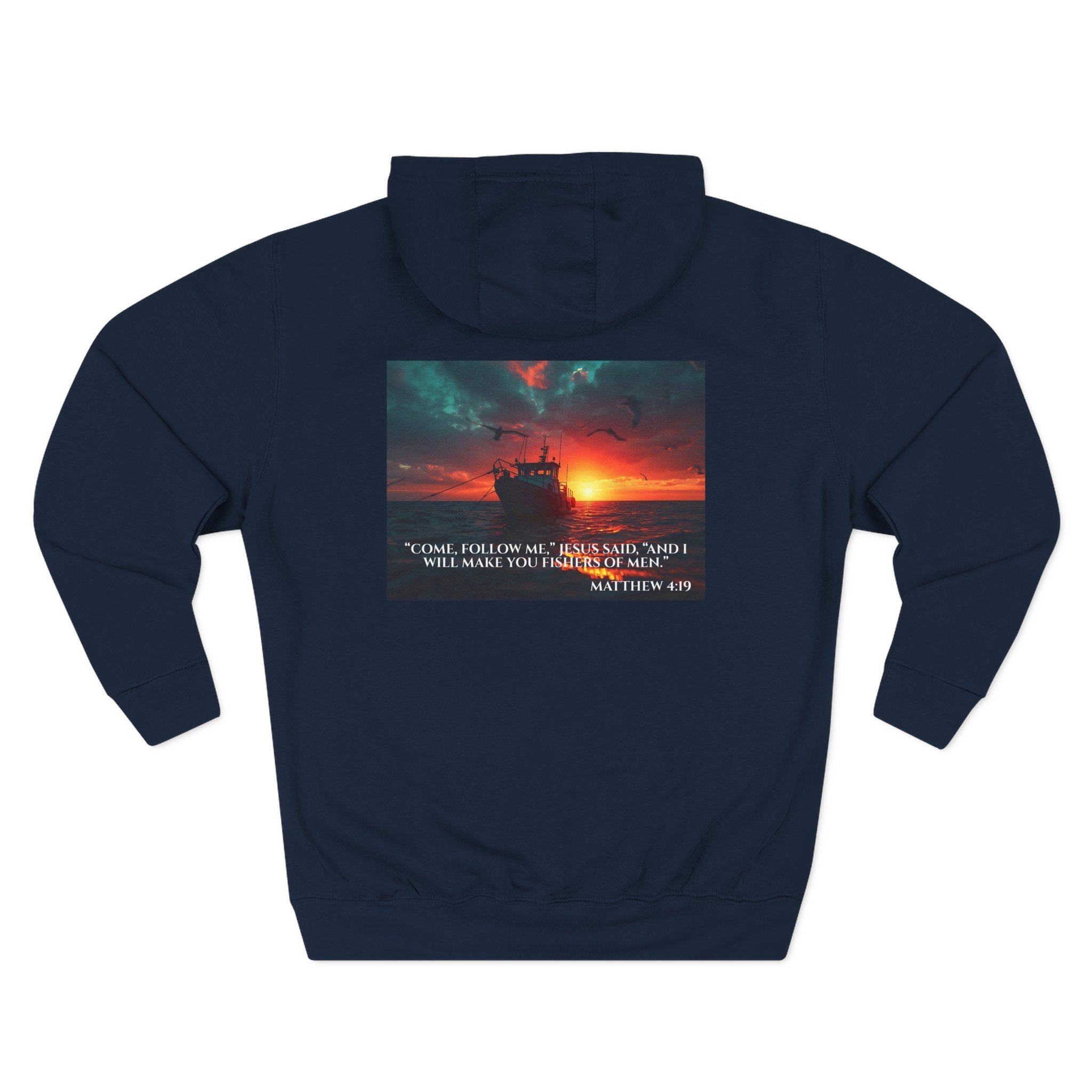 Fleece Hoodie – Fishers of Men | Matthew 4:19
