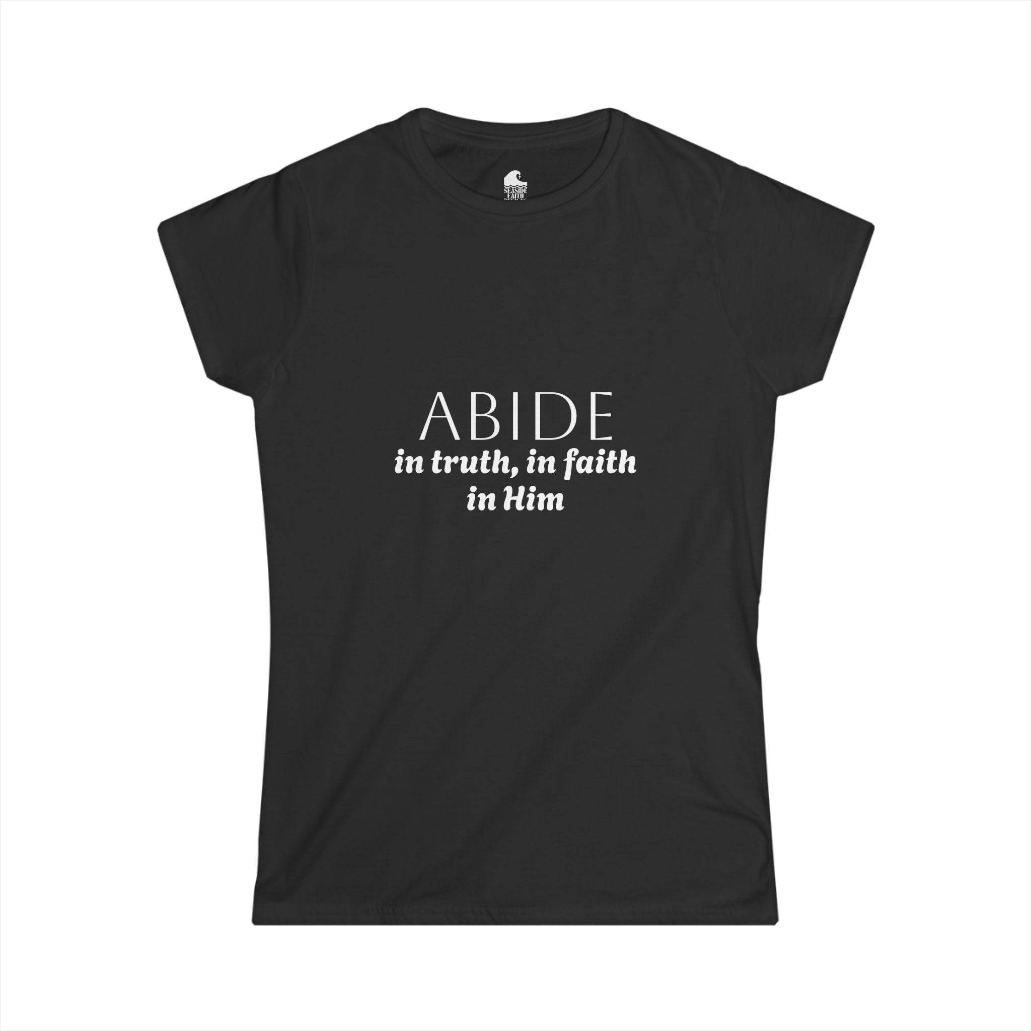 Women’s Softstyle Tee – ABIDE- Charlie Kirk Tribute Shirt (10 colors available)