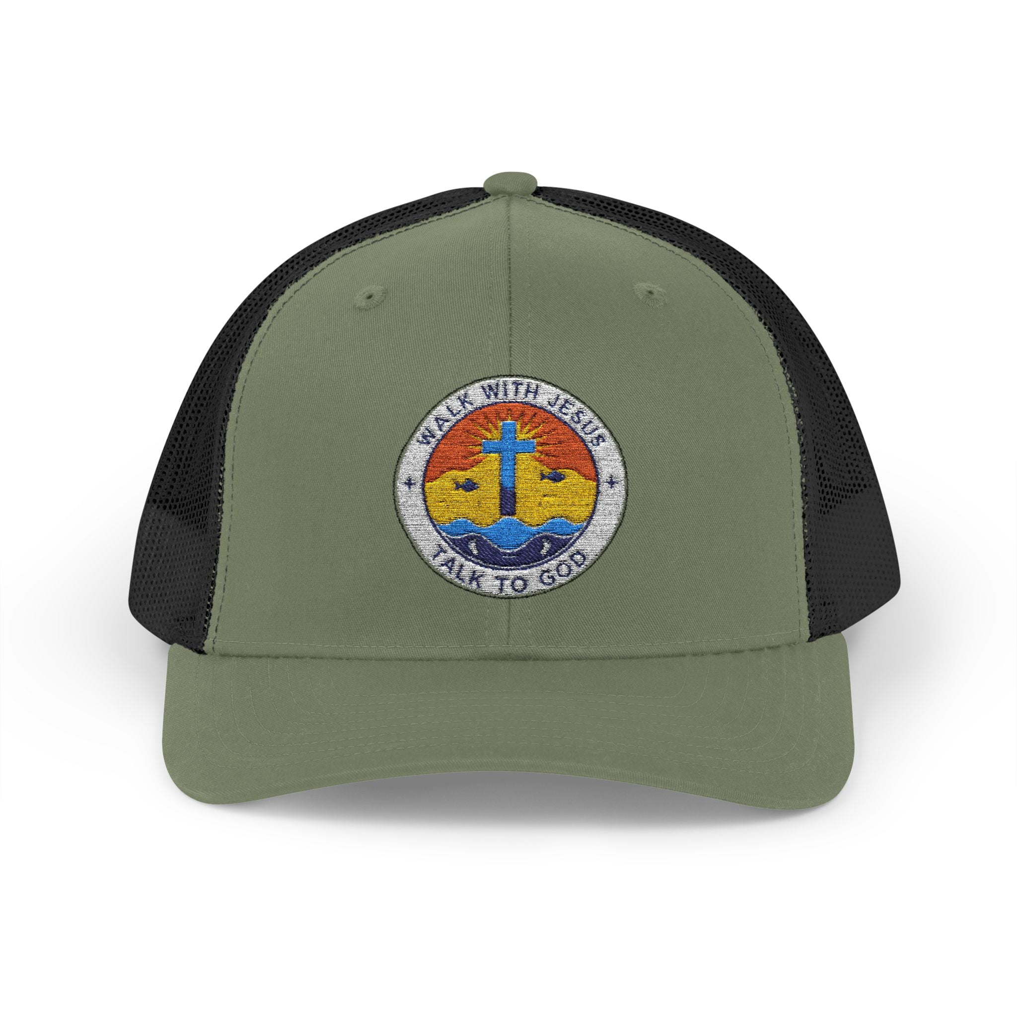 Walk With Jesus Sunrise Snapback Trucker Hat