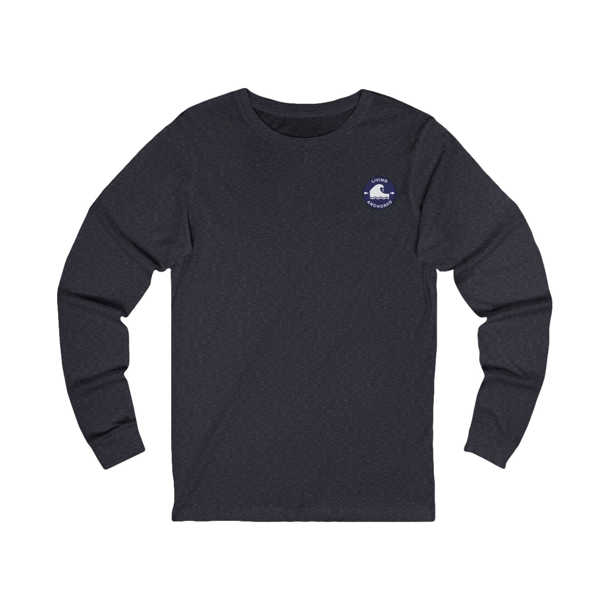 Living Anchored Jersey Long Sleeve Tee – Bird & Wave with Mark 11:22-24
