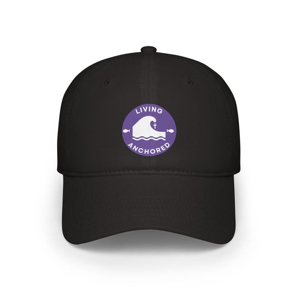 Living Anchored | Low Profile Baseball Cap (Purple & White Patch)