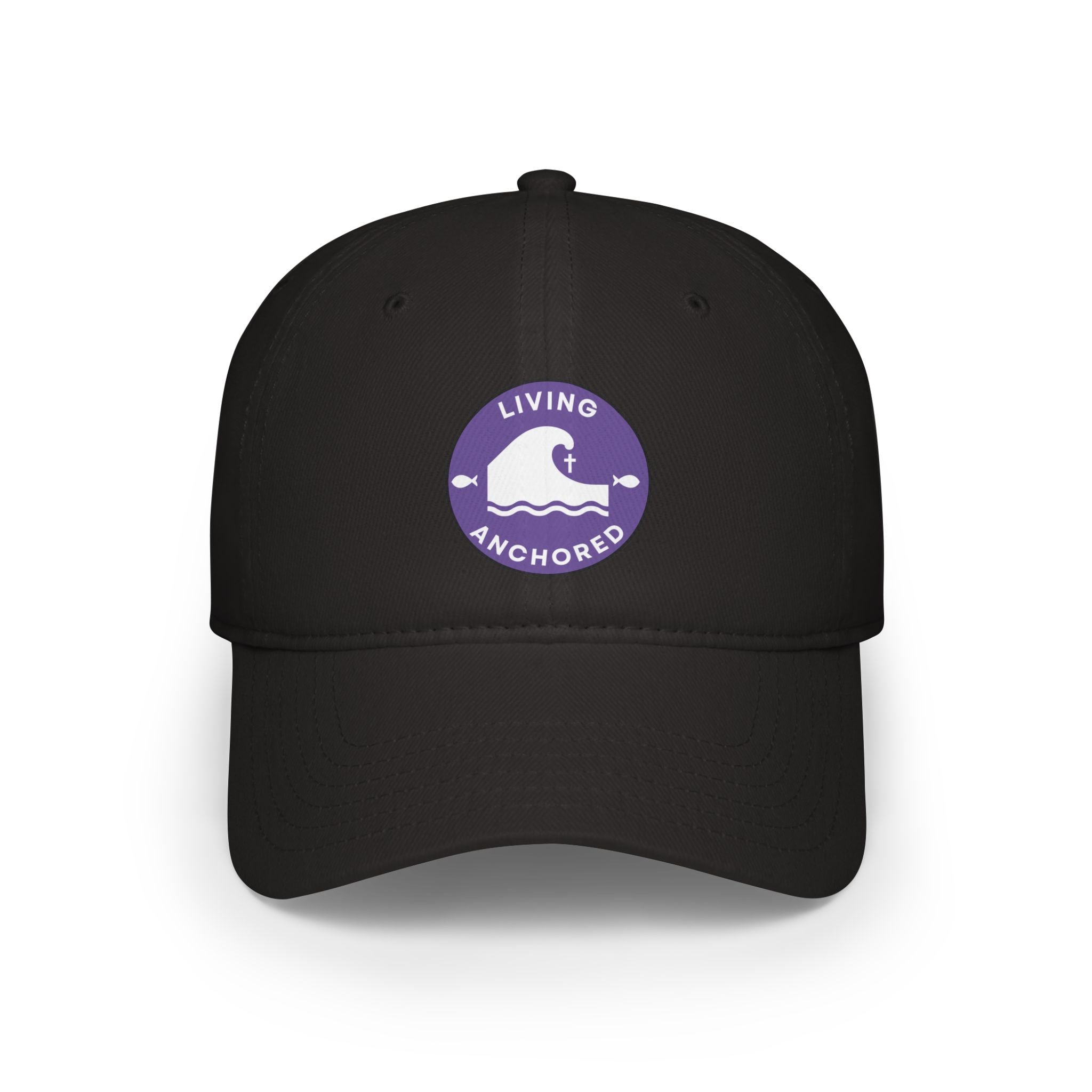 Living Anchored | Low Profile Baseball Cap (Purple & White Patch)