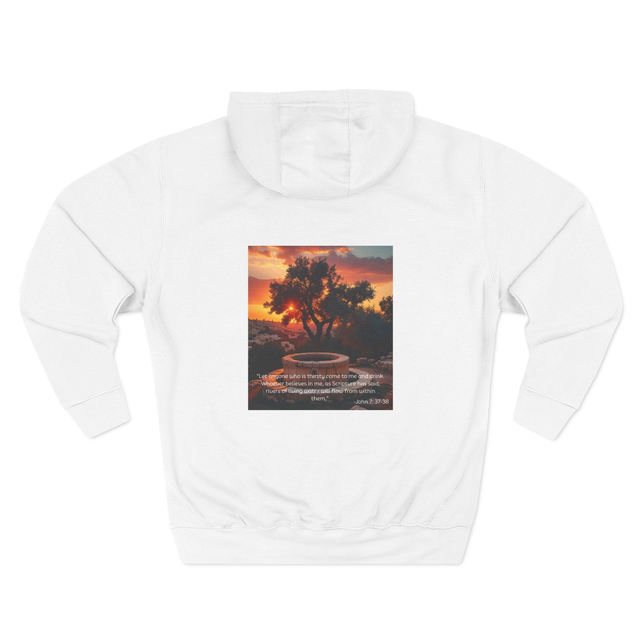Living Anchored – Well & Living Water Scripture Fleece Hoodie