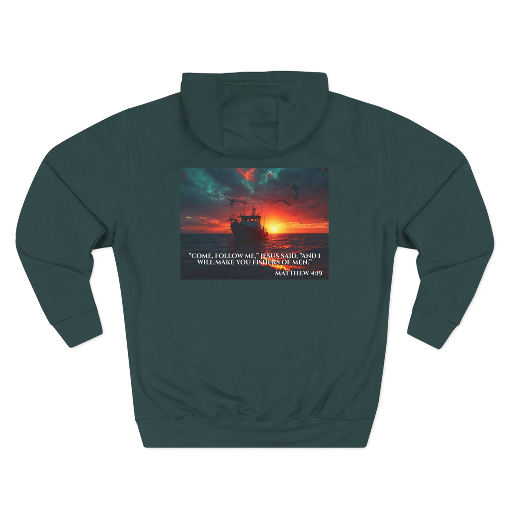 Fleece Hoodie – Fishers of Men | Matthew 4:19