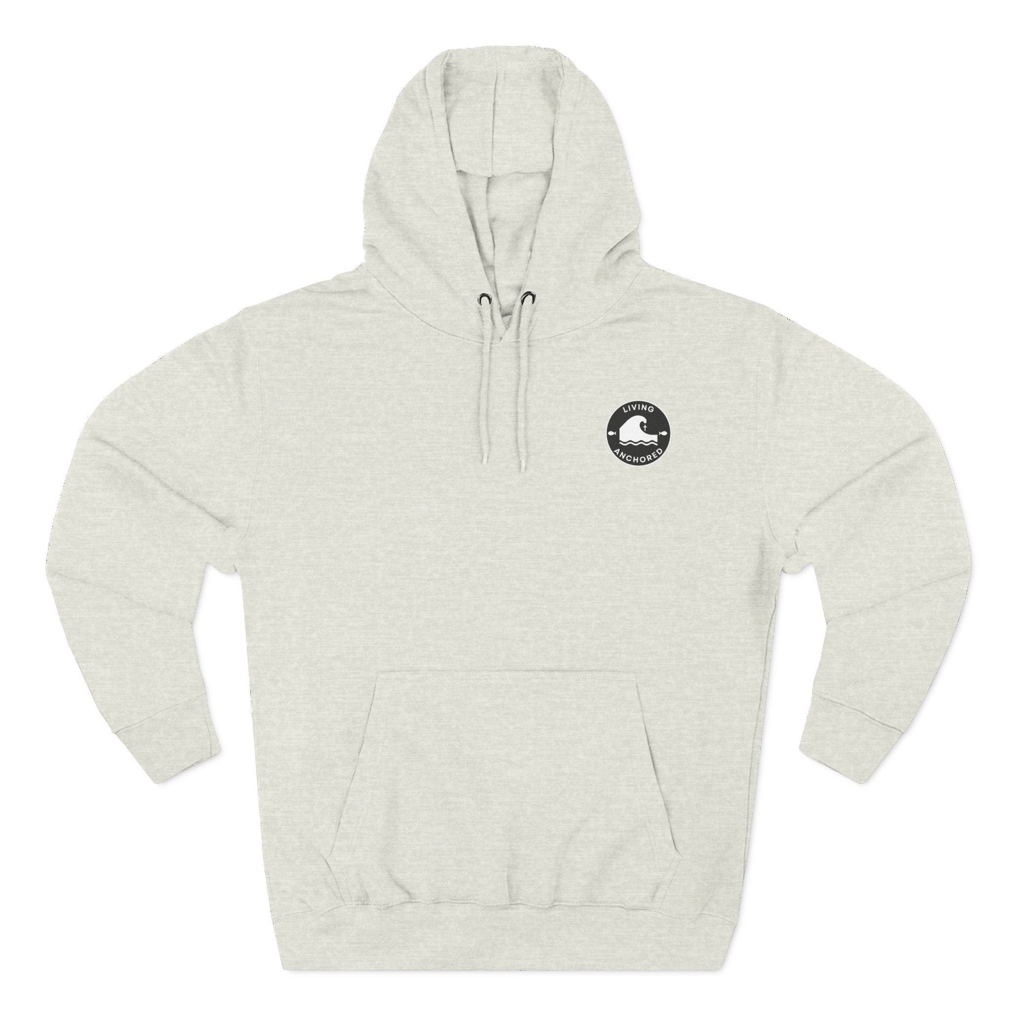 Living Anchored Fleece Hoodie – Fishing Sunset with Psalm 143:8