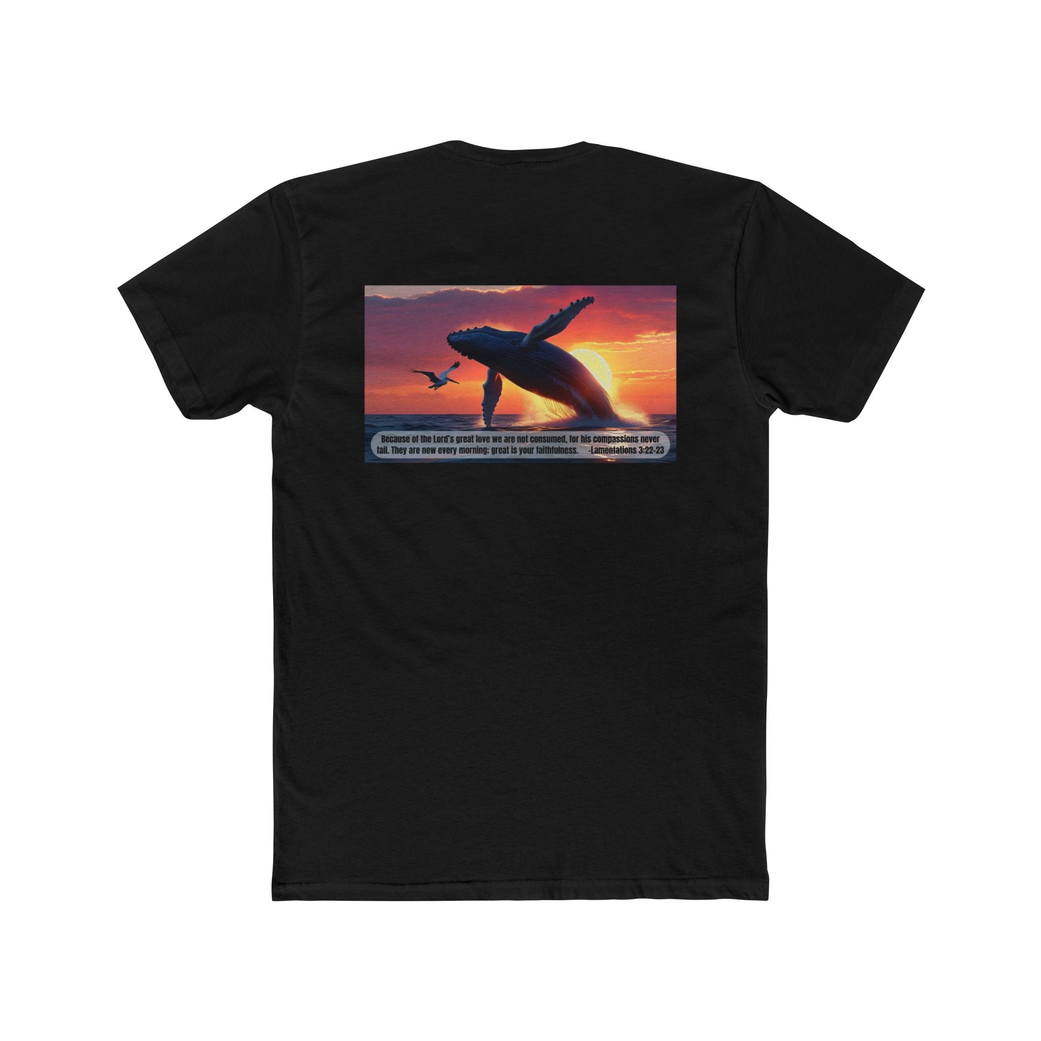 Living Anchored Whale Tee – Lamentations 3:22-23 (17 Color Options)