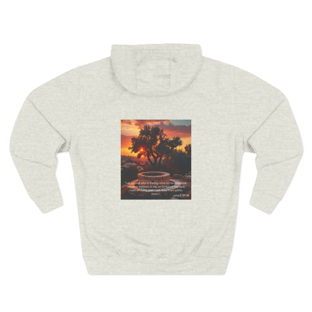 Living Anchored – Well & Living Water Scripture Fleece Hoodie
