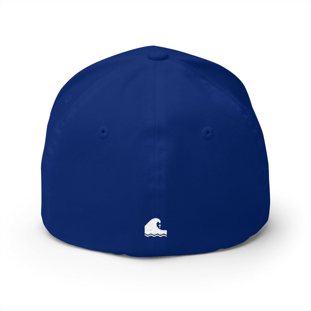Living Anchored | Embroidered Closed-Back Cap (White Logo Back)