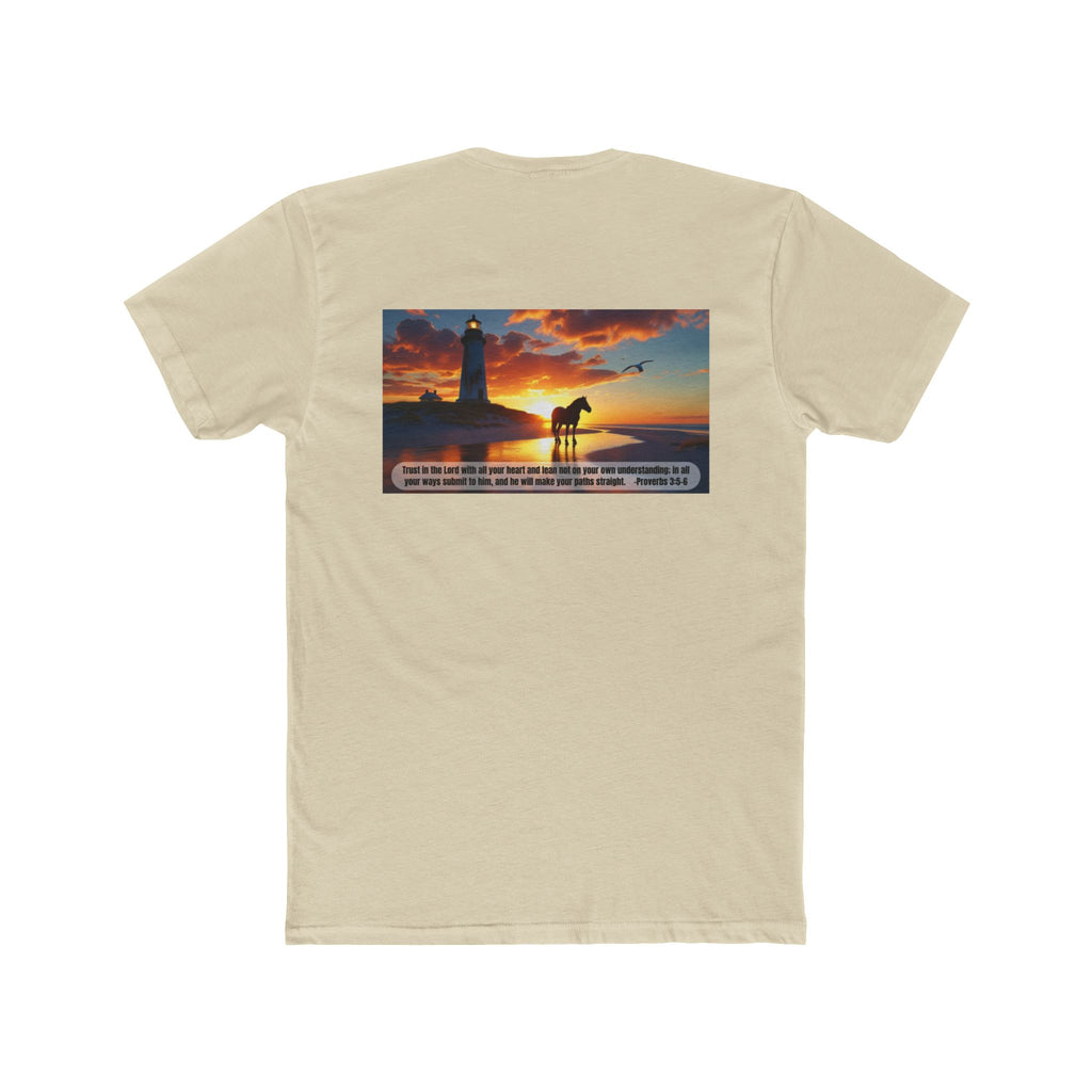 Living Anchored | Horse & Lighthouse Tee (Proverbs 3:5-6)