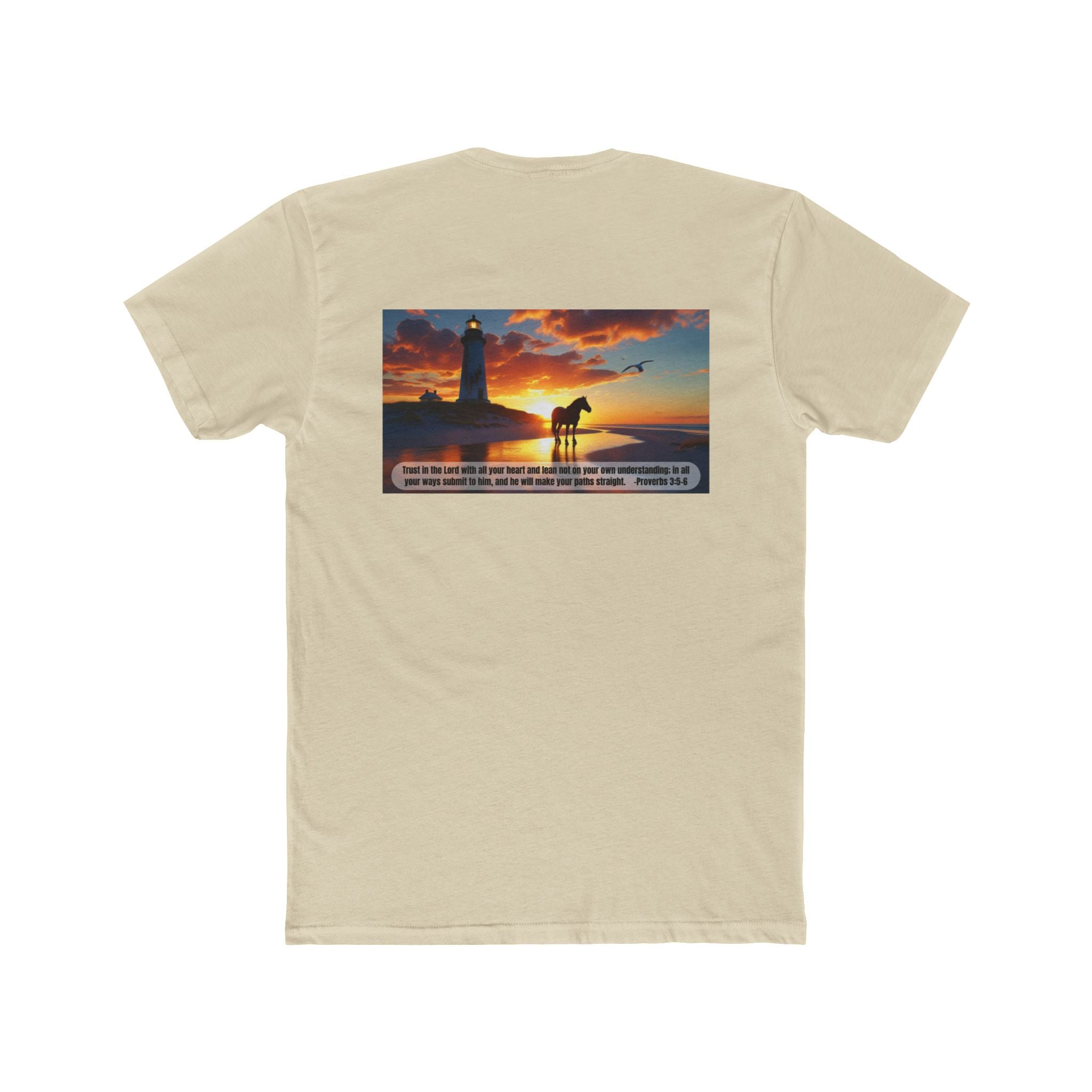 Living Anchored | Horse & Lighthouse Tee (Proverbs 3:5-6)