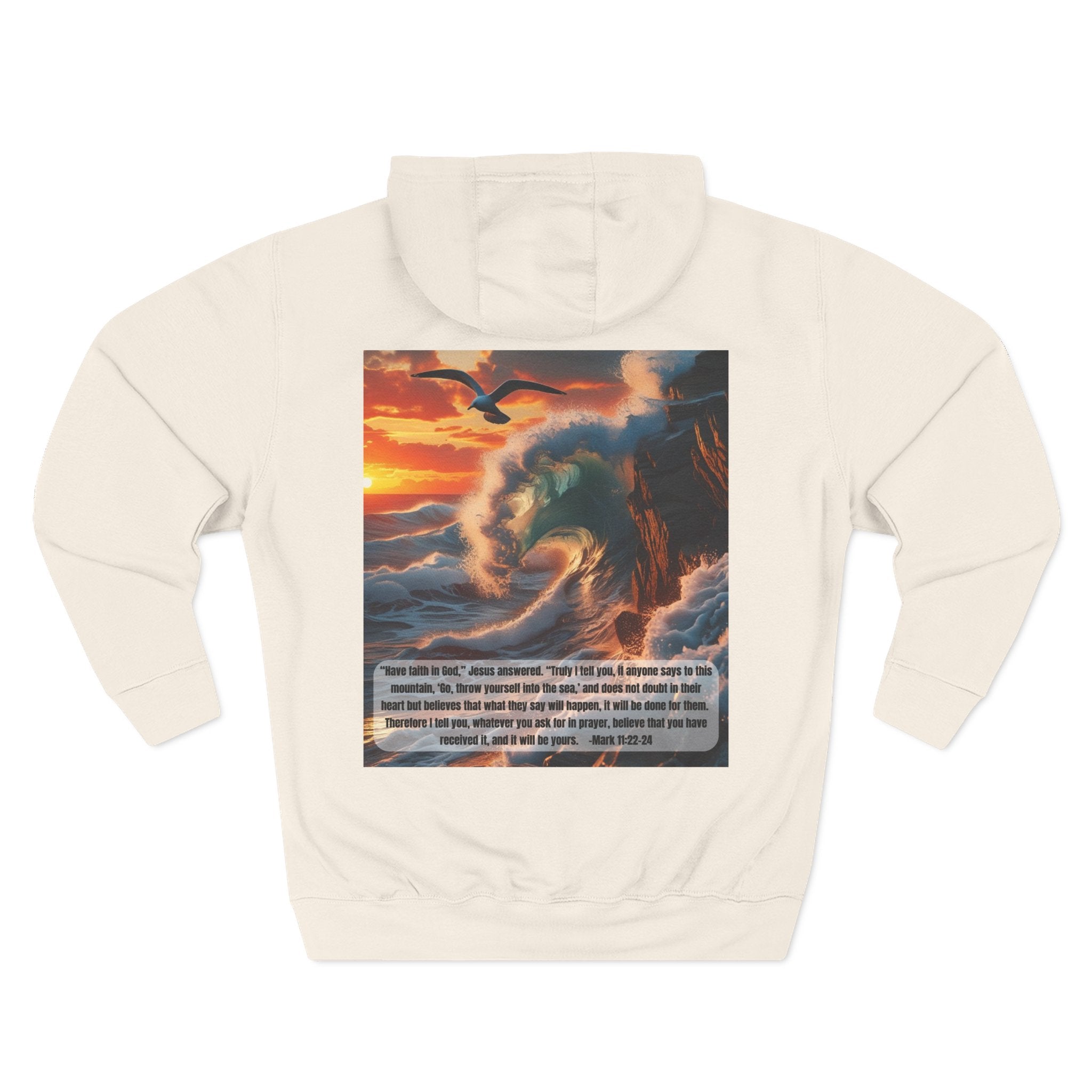 Living Anchored Bird & Wave Hoodie – Mark 11:22-24