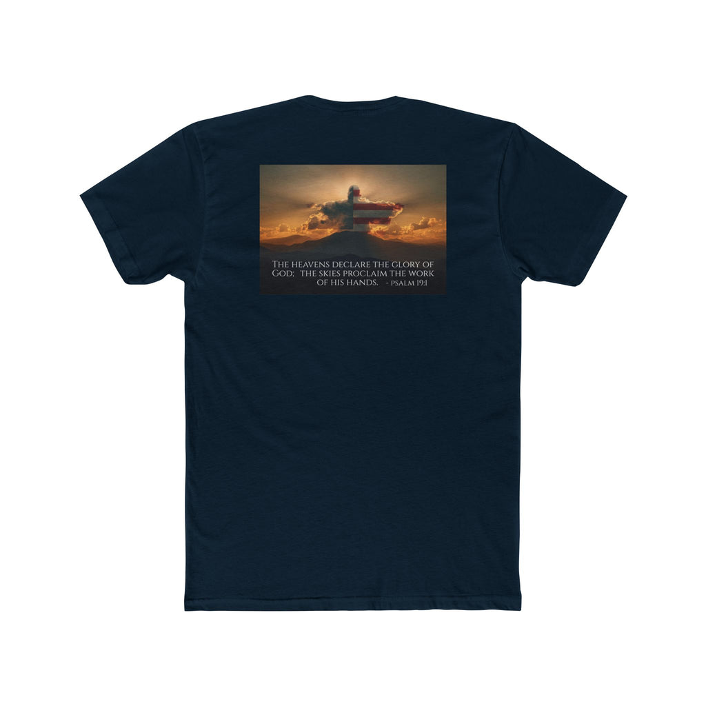 Inspirational Cotton Crew Tee – Psalm 19:1