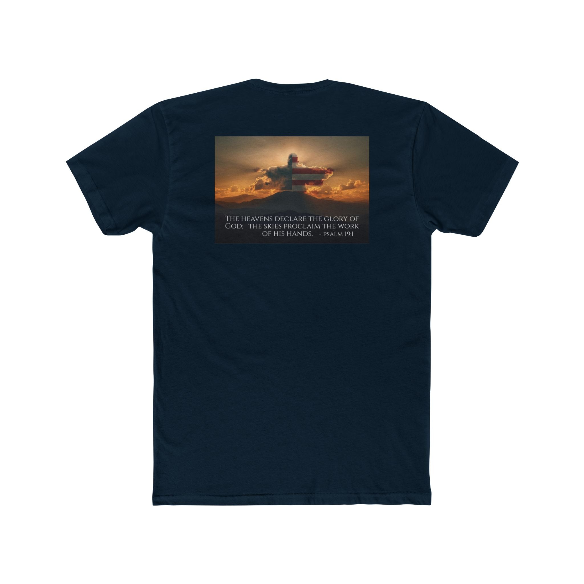 Inspirational Cotton Crew Tee – Psalm 19:1