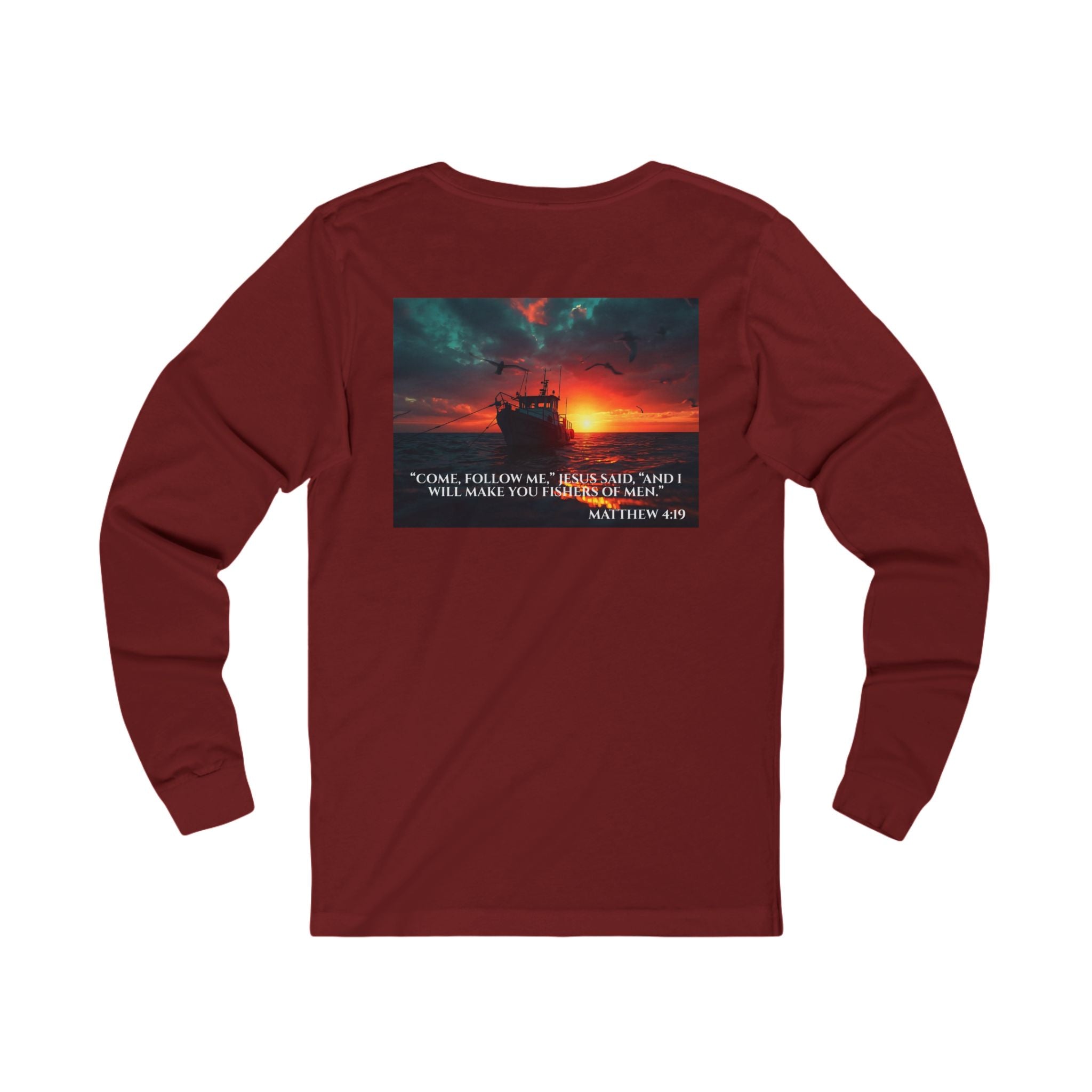 Jersey Long Sleeve Tee – Fishers of Men | Matthew 4:19