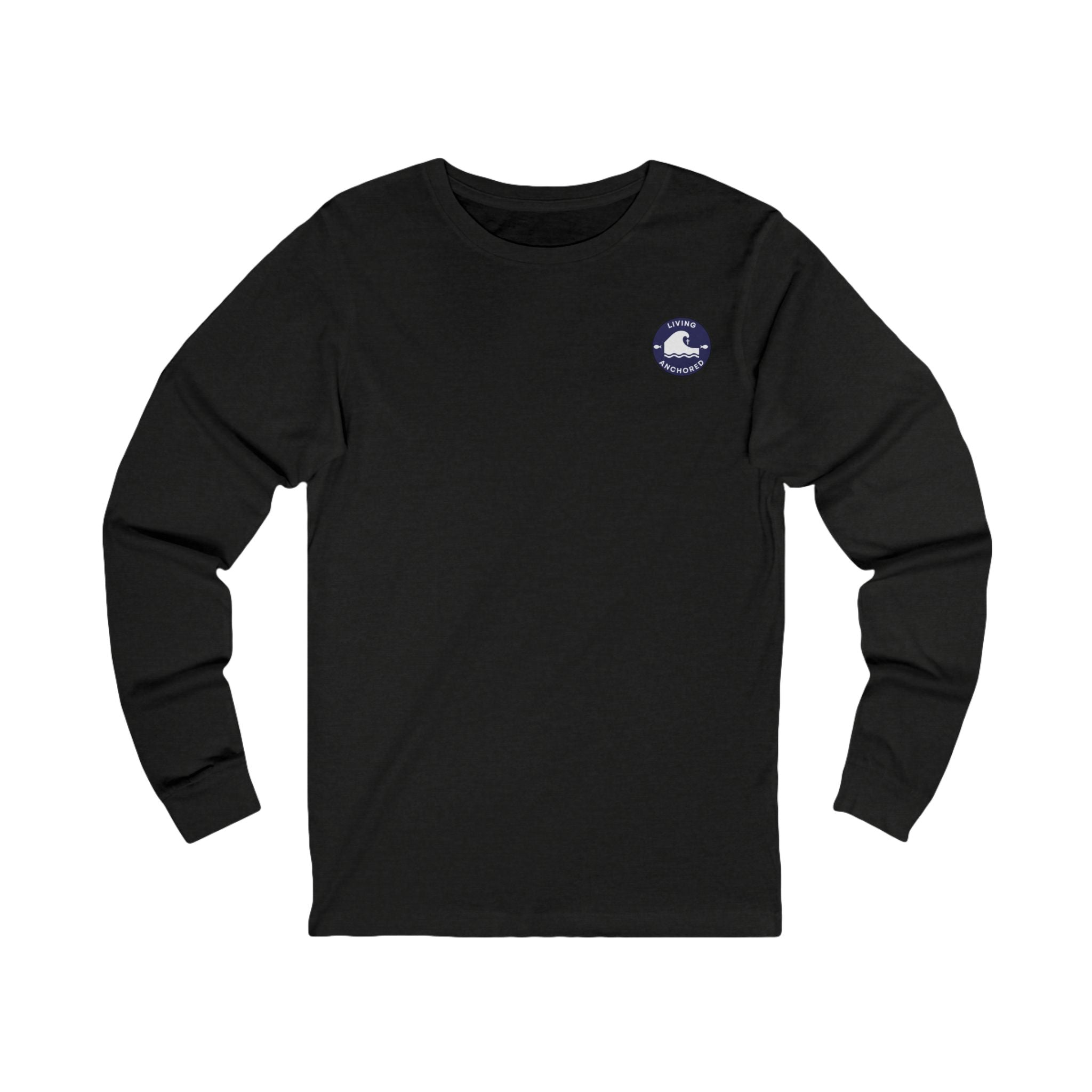 Living Anchored Jersey Long Sleeve Tee – Bird & Wave with Mark 11:22-24