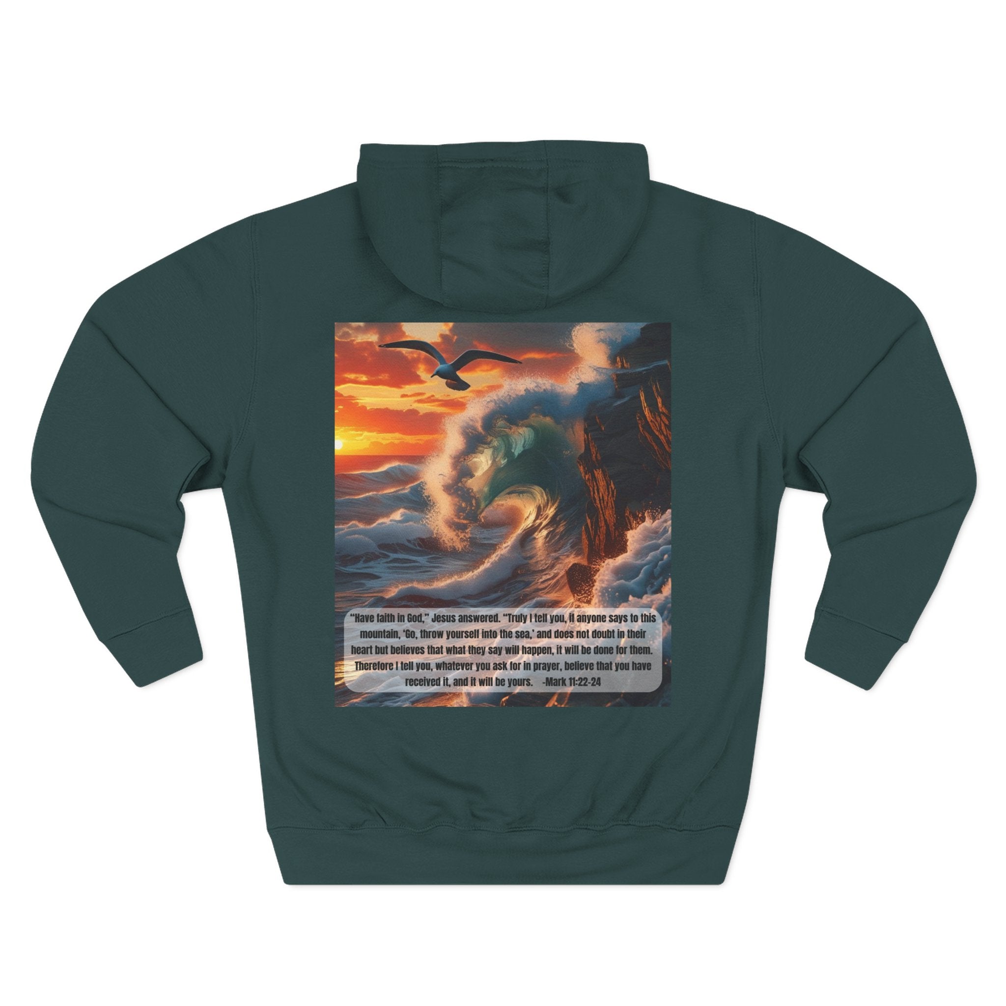 Living Anchored Bird & Wave Hoodie – Mark 11:22-24